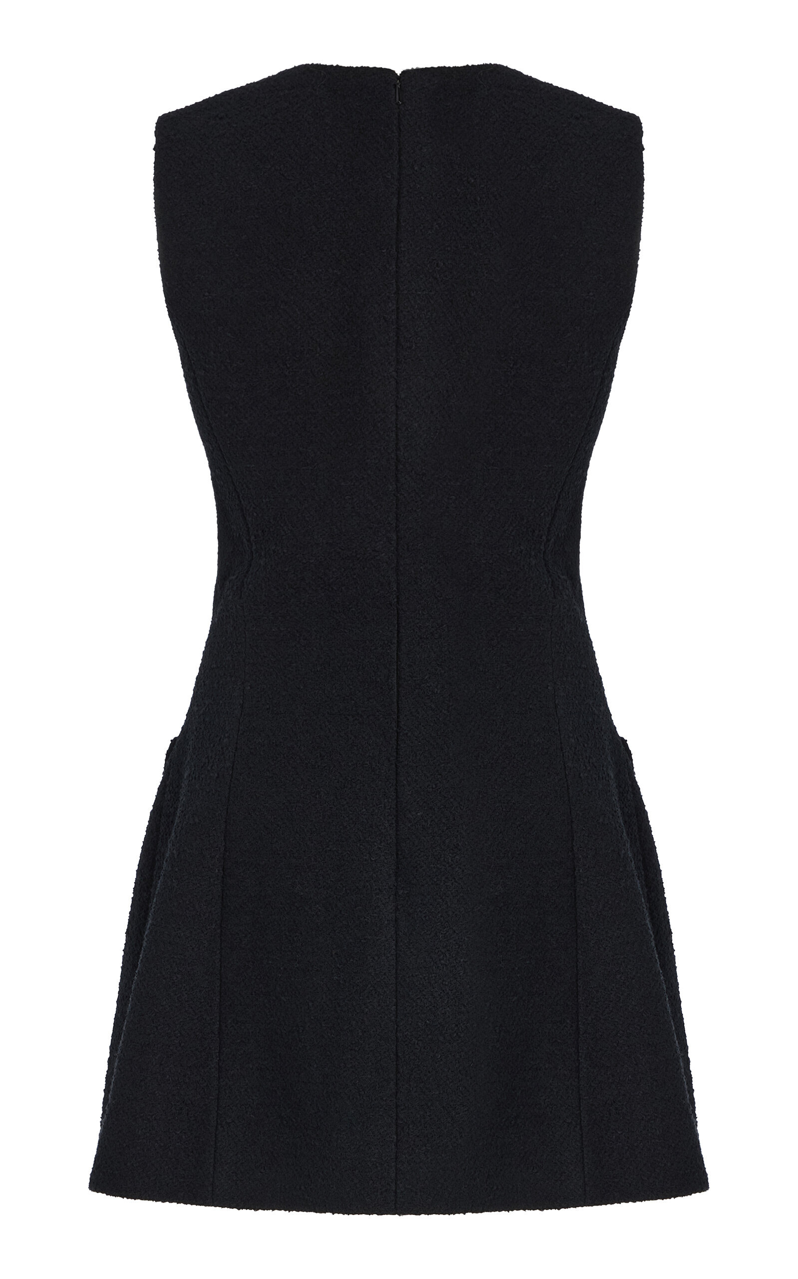 Cotton-Wool Tweed Mini Dress black - 5