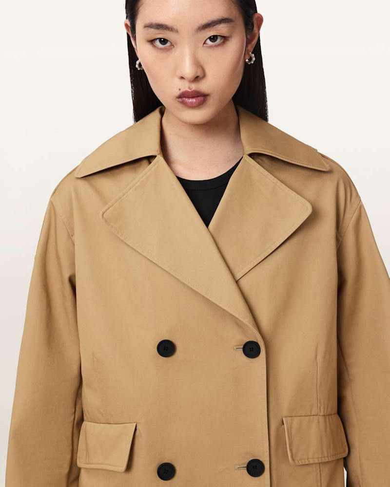 CONNIE RELAXED FIT DOUBLE BREASTED TRENCH COAT 4