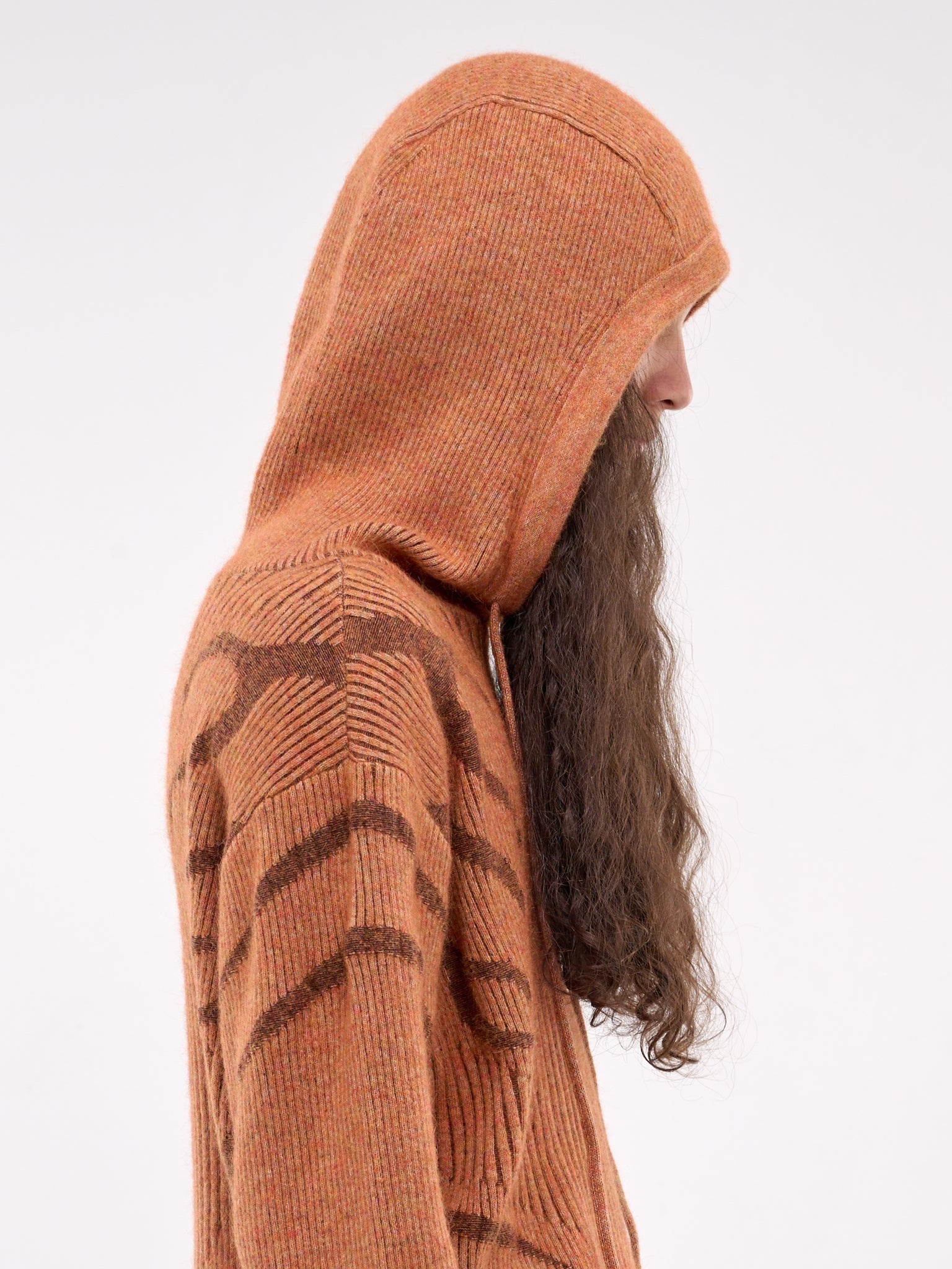 Mohair/Wool Blend Plated Hoodie - 5