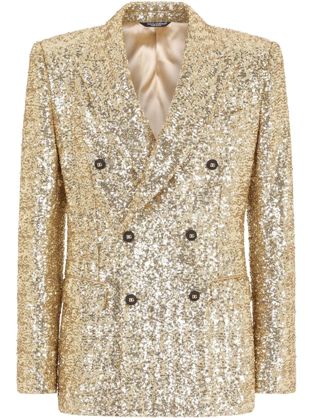 sequin-embellished double-breasted suit - 1