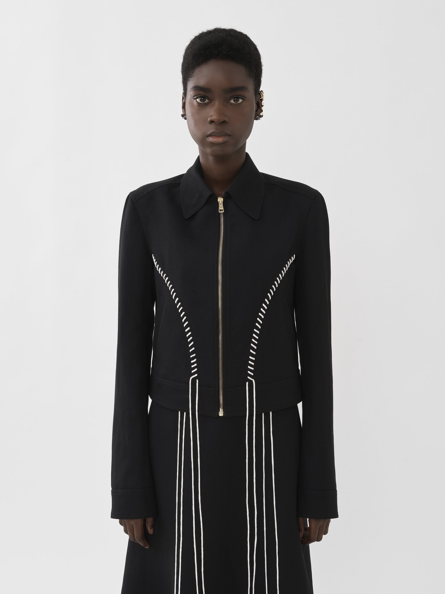 CROPPED ZIPPED JACKET - 6