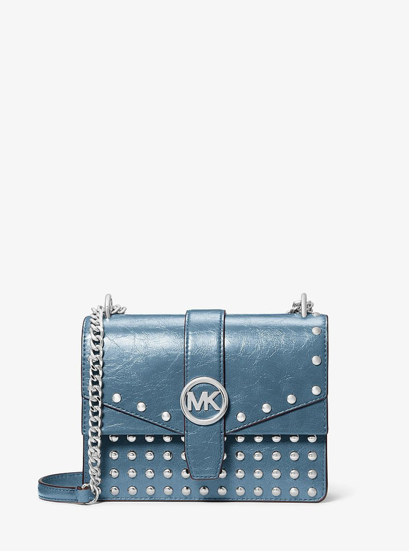 Greenwich Small Studded Distressed Crossbody Bag 1