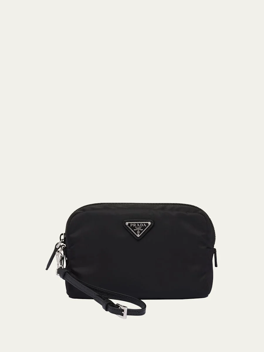 Small Nylon Cosmetic Pouch Bag - 1