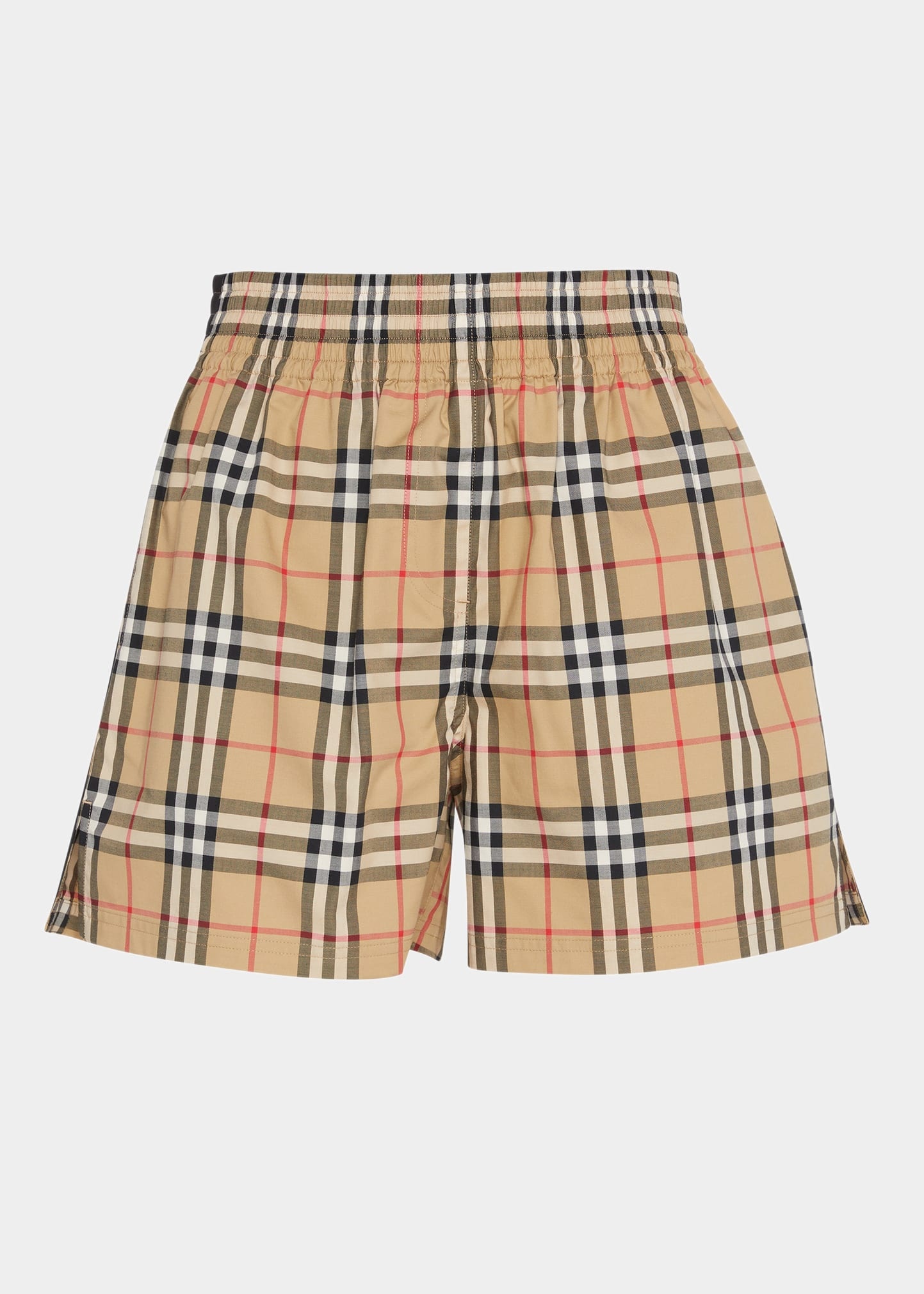 Audrey Side-Stripes Check Shorts - 1