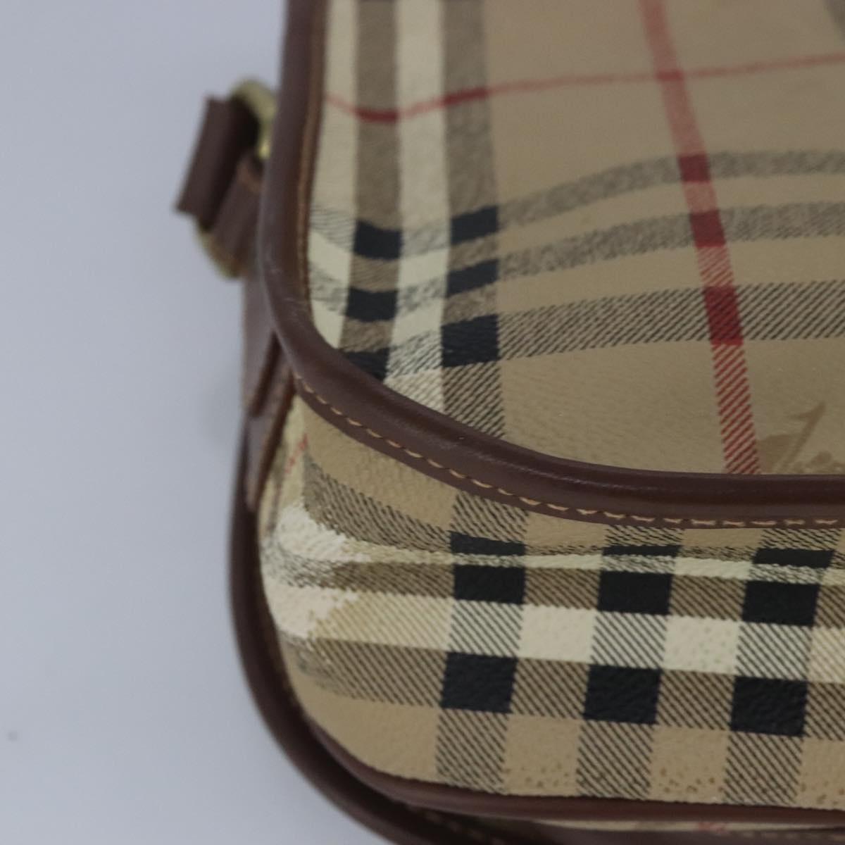 Burberry Nova Check Shoulder Bag Leather Beige - 15