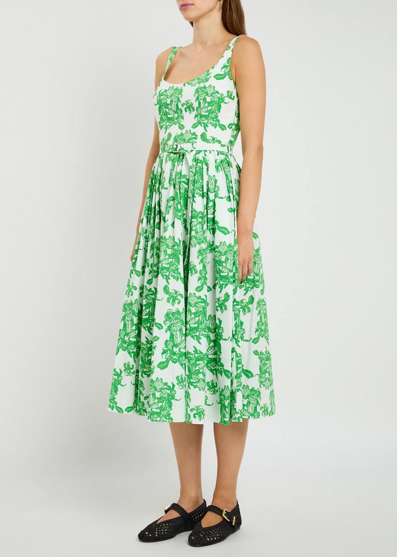 EMILIA WICKSTEAD Emilia Wickstead Eglantine Printed Cotton-poplin Midi Dress outlook