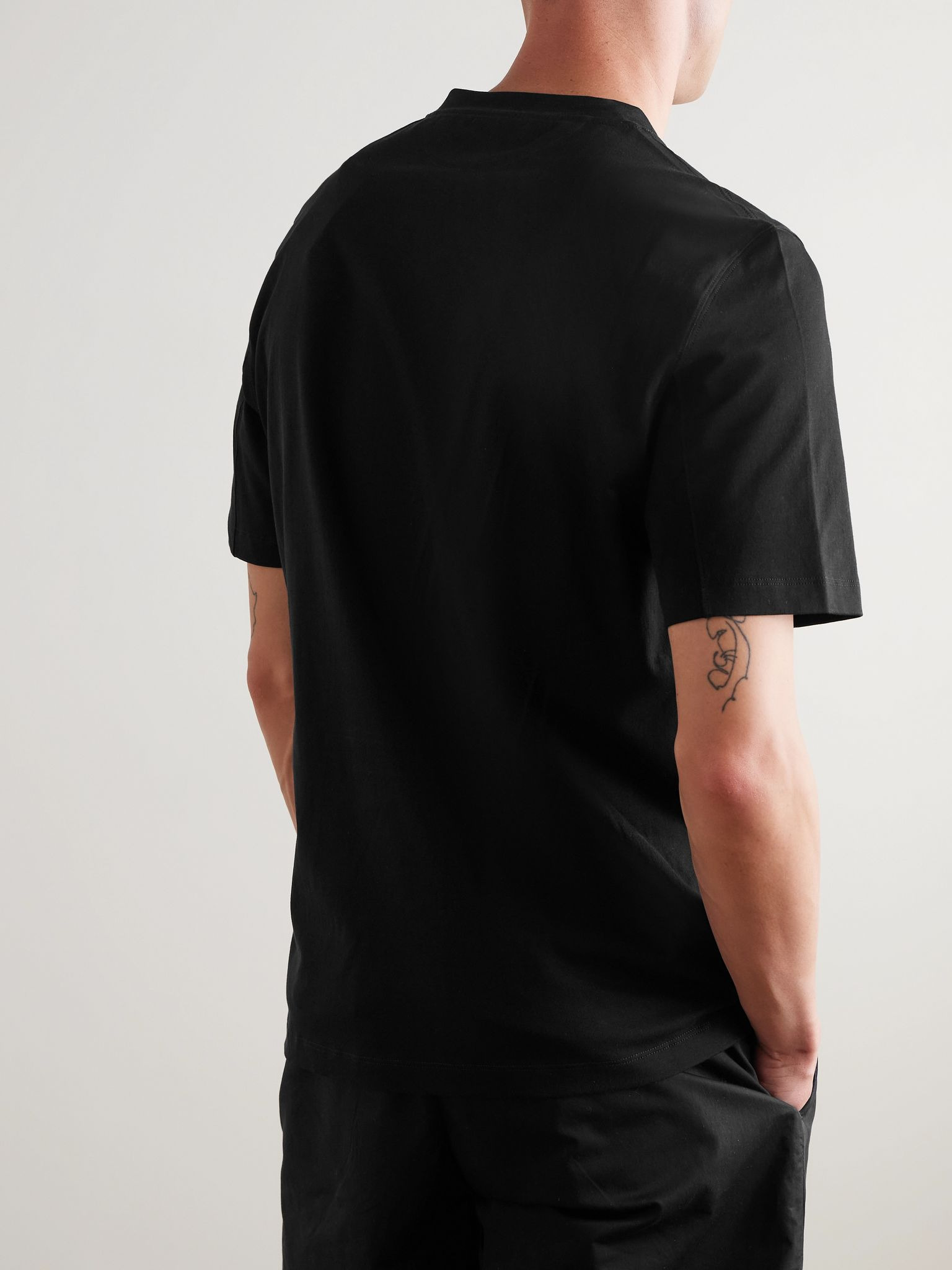 Cotton-Jersey T-Shirt Black - 3