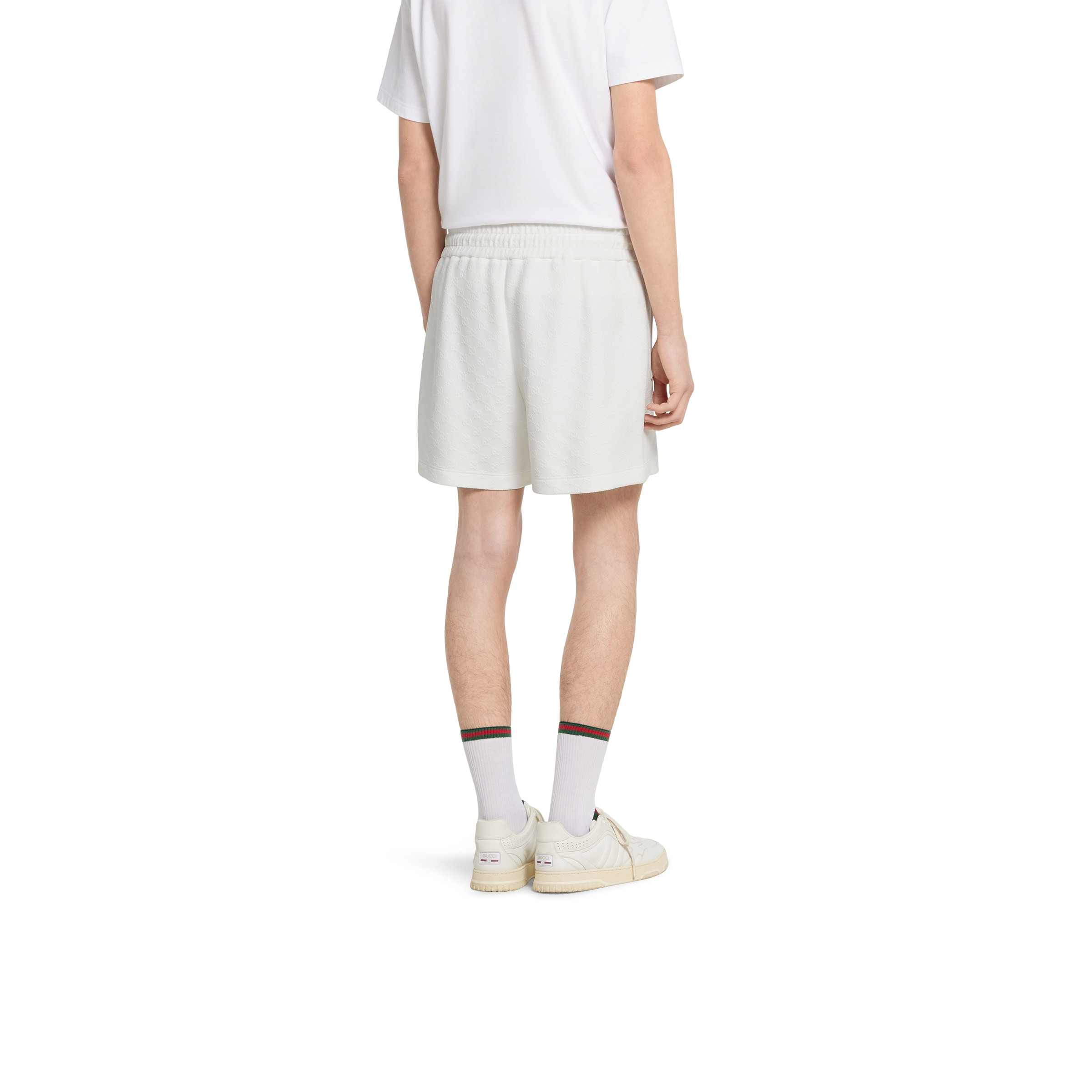 Embossed GG technical jersey shorts - 4