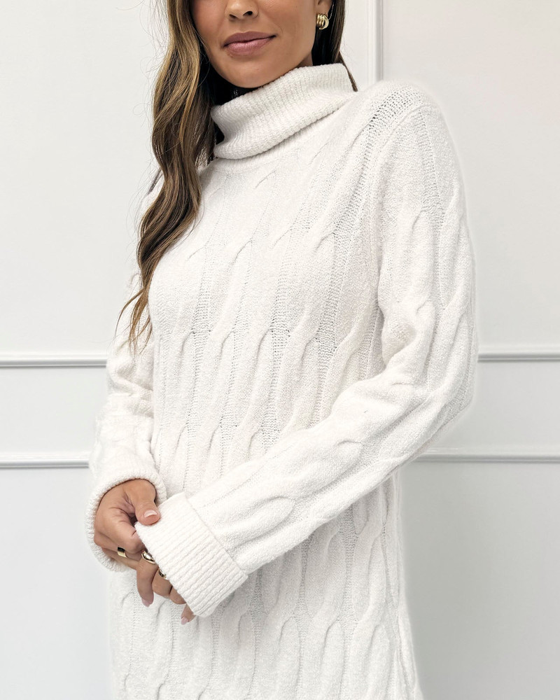 Splendid x @Cellajaneblog Cable Sweater Dress 5