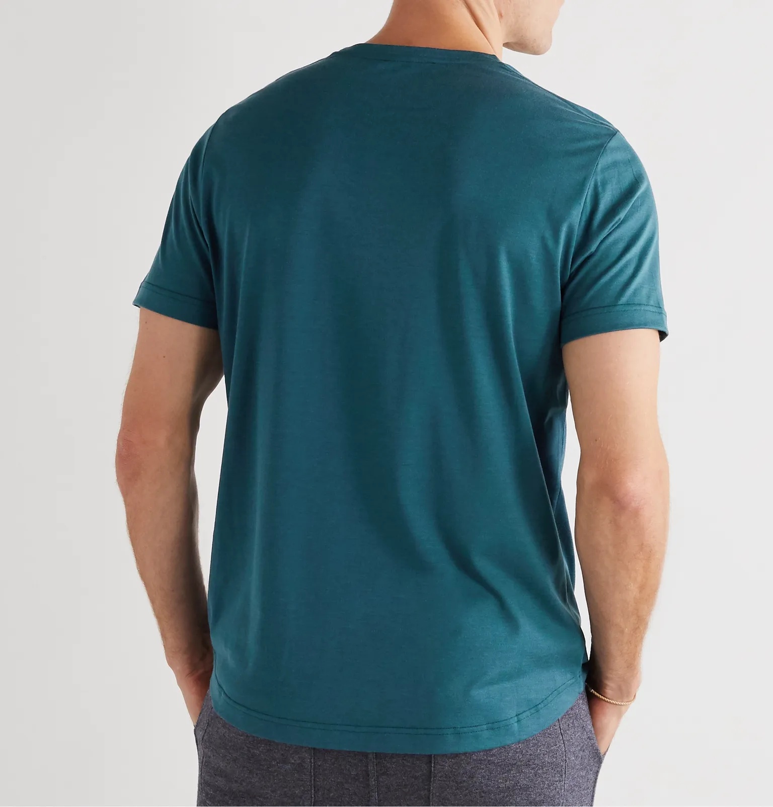 Slim-Fit Silk and Cotton-Blend Jersey T-Shirt - 46