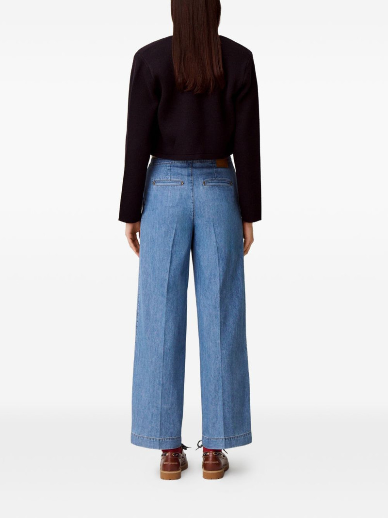 buttoned wide-leg jeans 4