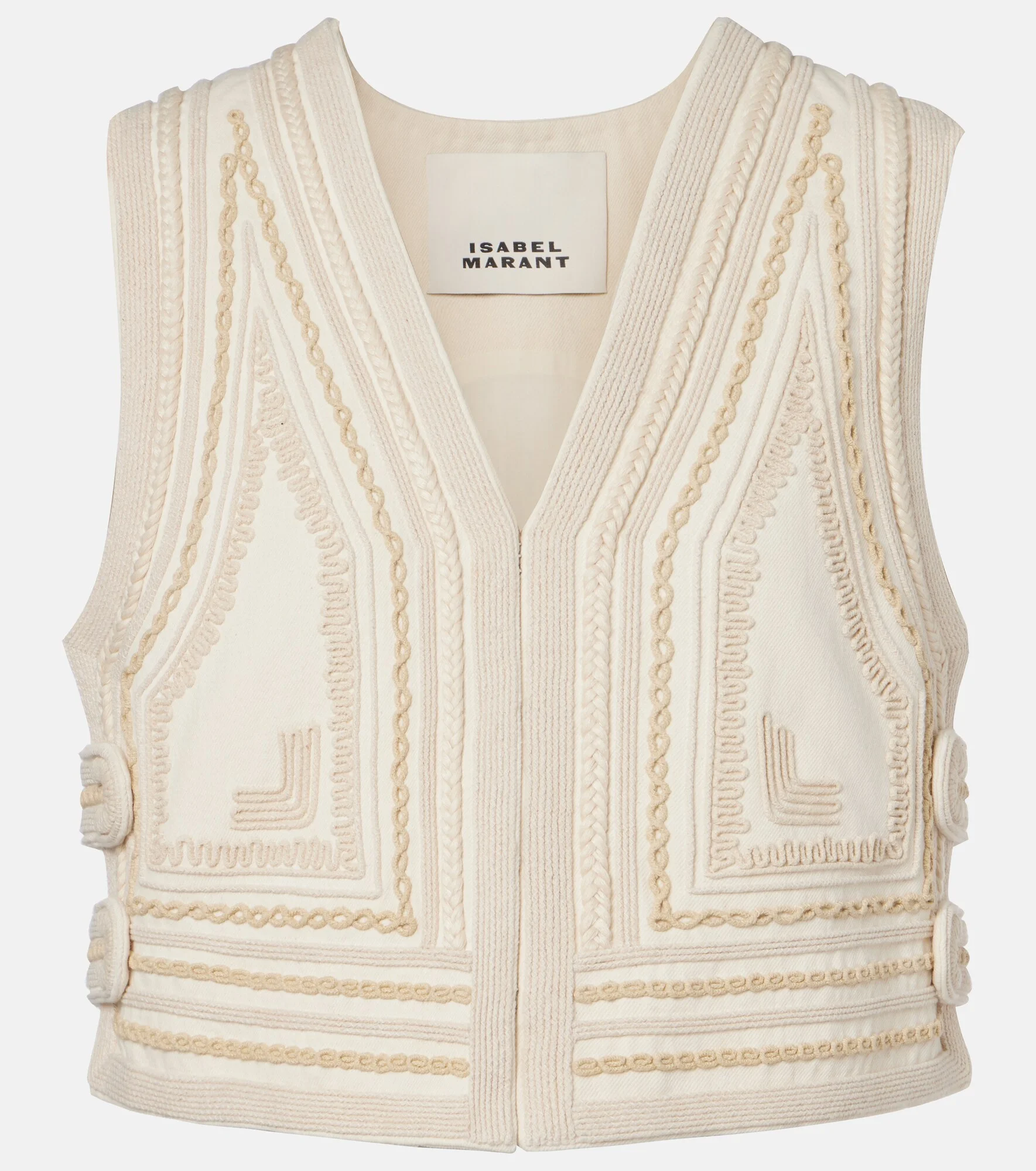 Blerina embroidered cotton vest - 1