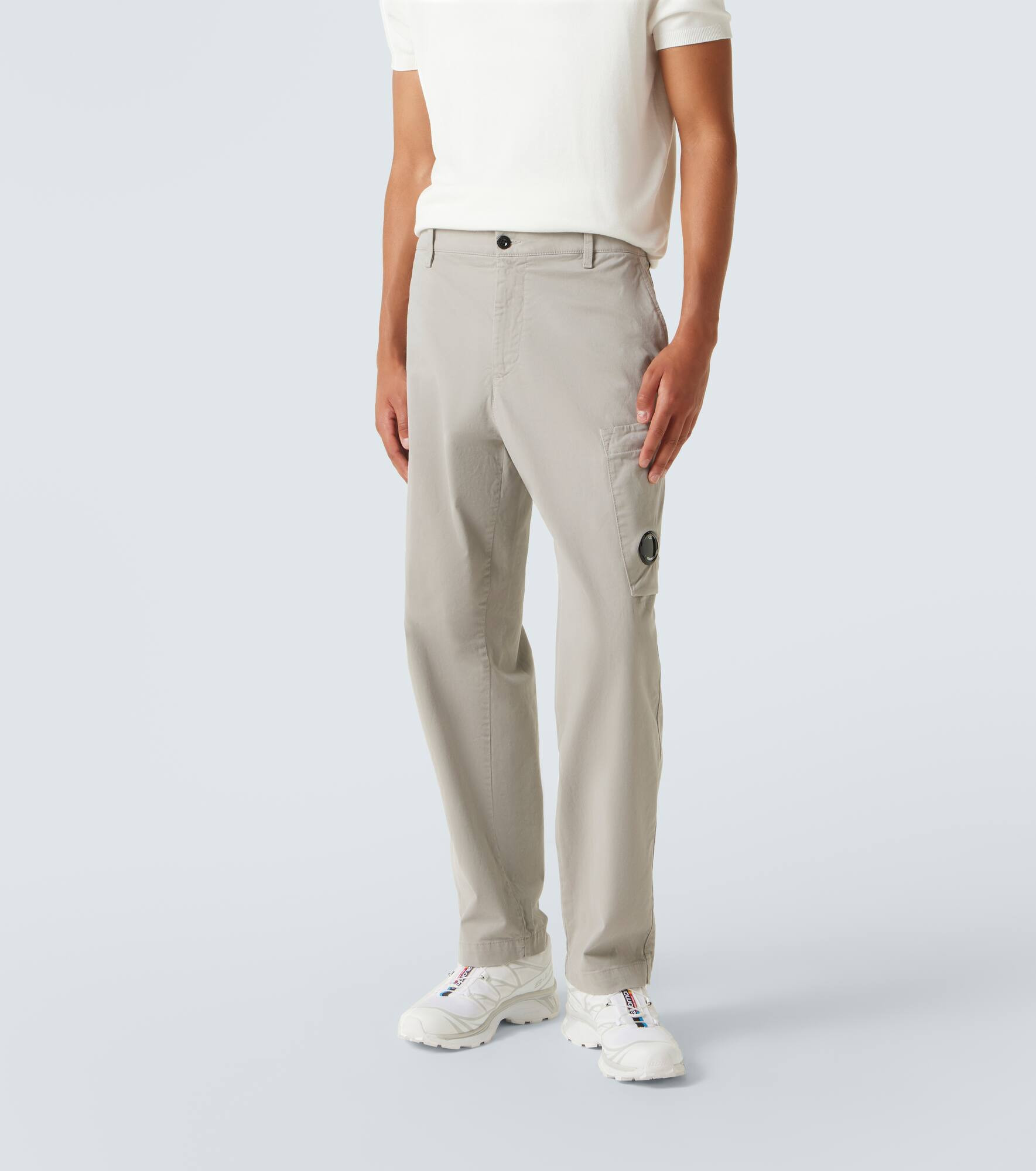 Lens cotton sateen cargo pants - 3