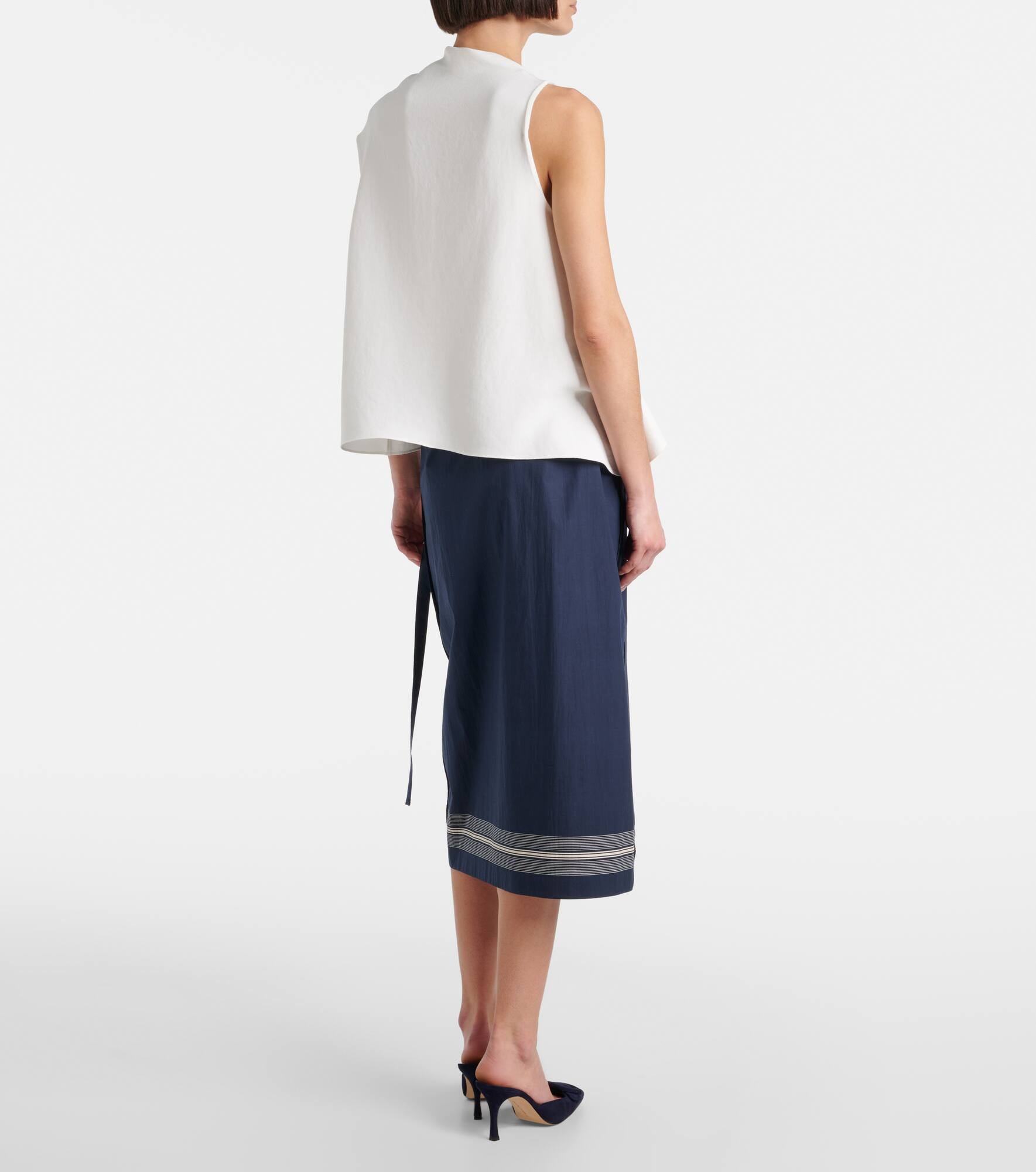 Asymmetric draped top - 3