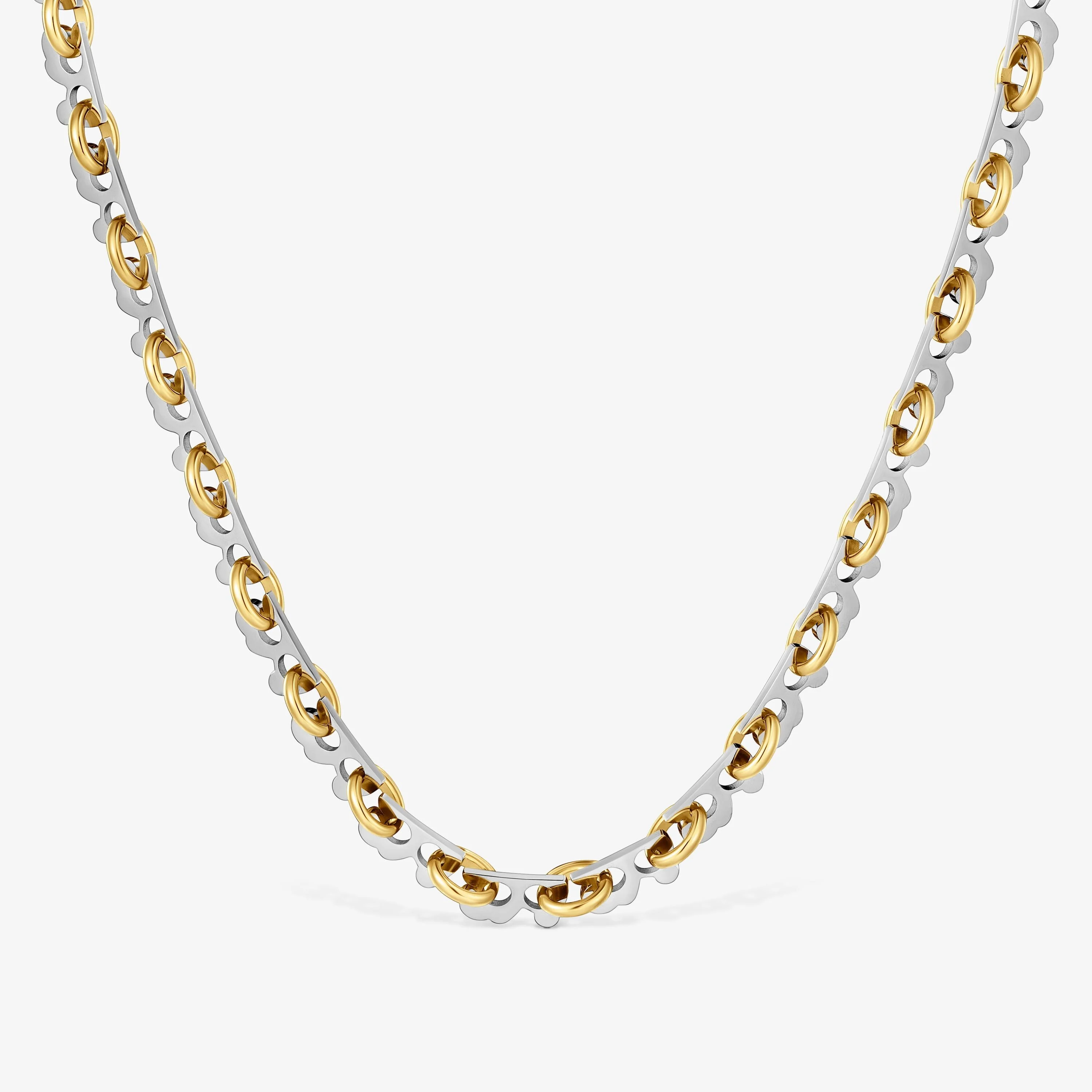 Short two-tone steel Necklace TOUS Half Bear - 1