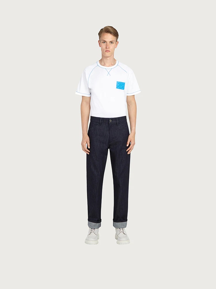DENIM CARGO PANTS - 3