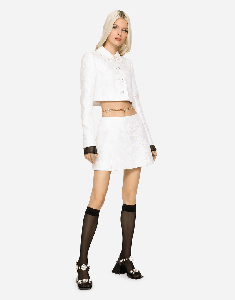 Short jacquard jacket with all-over DG logo 4