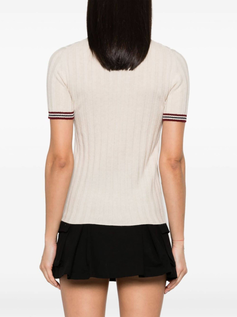 logo-appliqué cashmere top 4