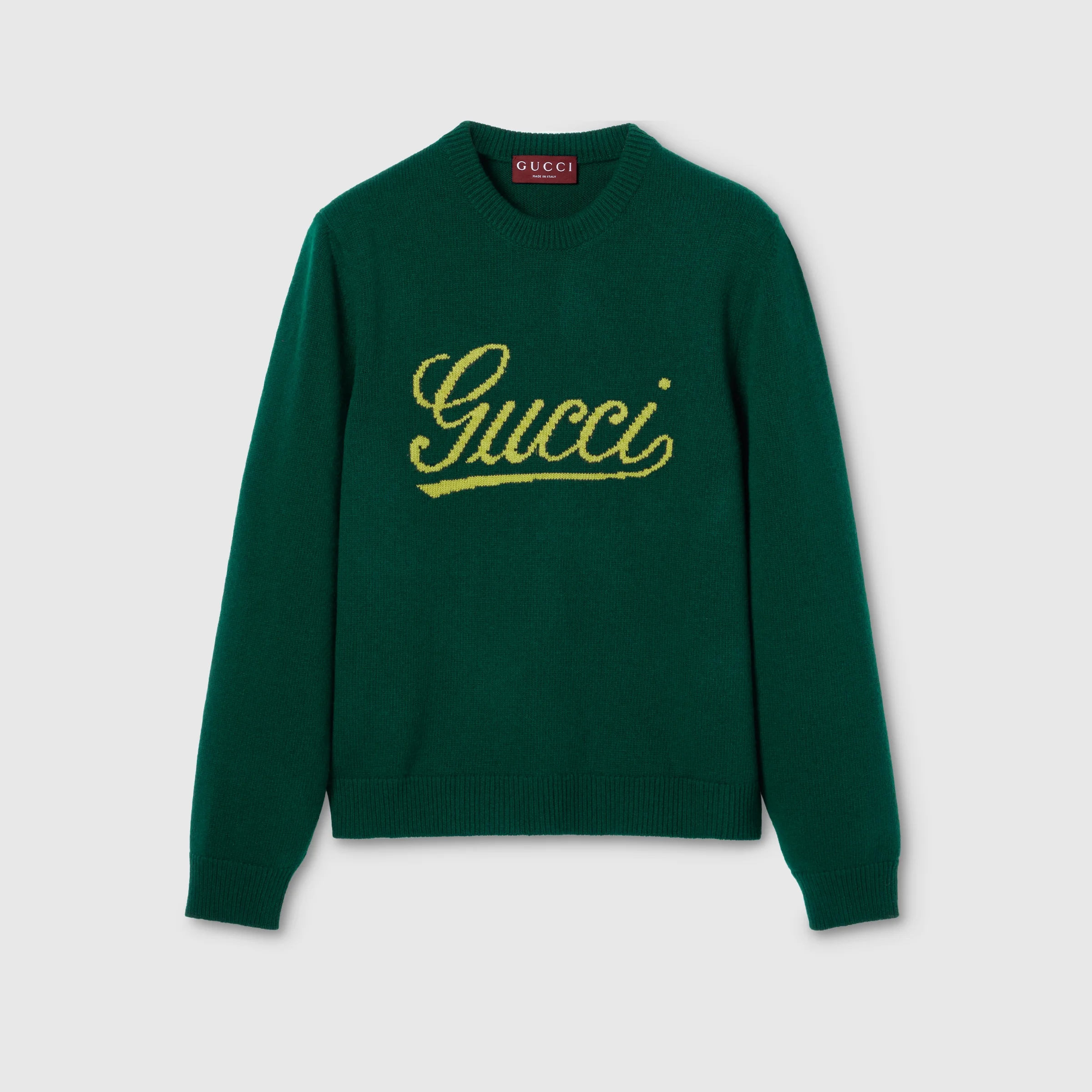 Knit wool sweater with intarsia - 1