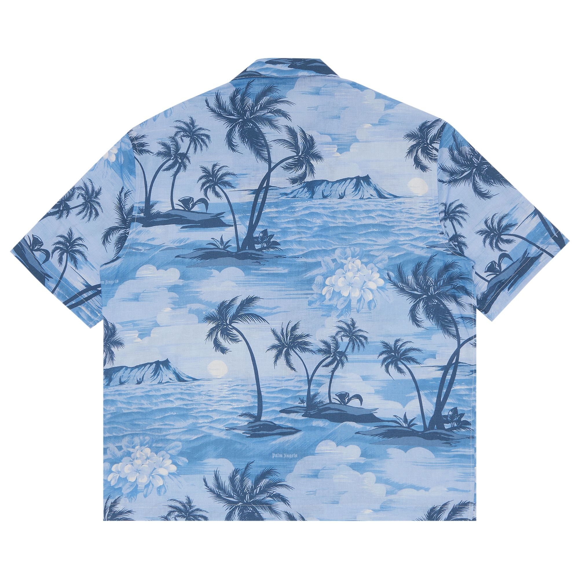 Palm Angels Sunset Bowling Shirt 'Indigo Blue' - 2