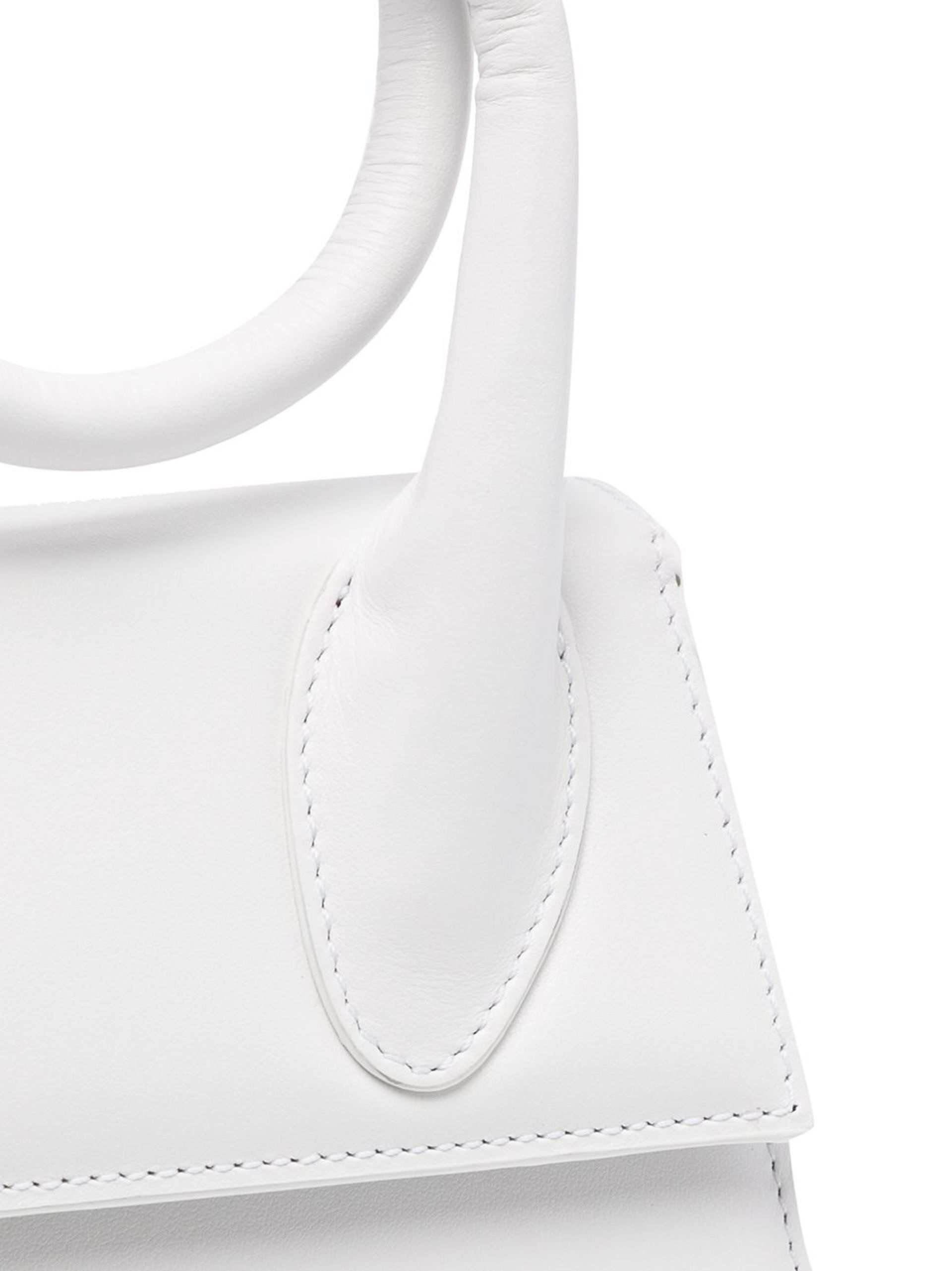 White Le Chiquito Noeud Top Handle Bag - 4