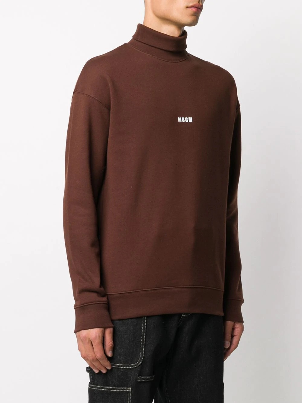 roll-neck logo print sweatshirt - 3