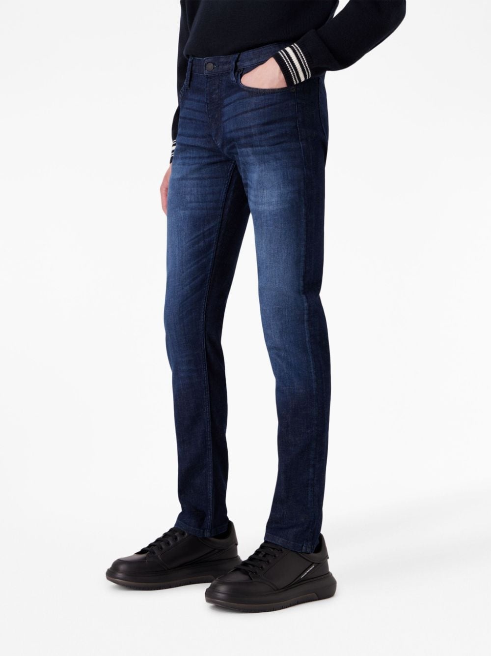 logo-patch straight-leg jeans - 3