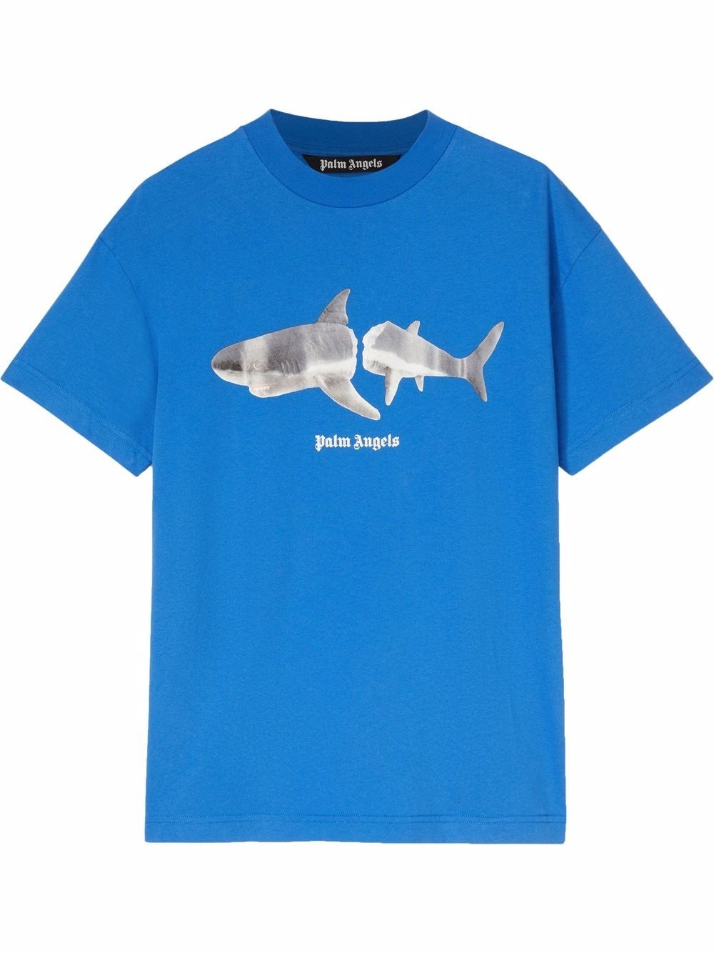 shark-print T-shirt - 1