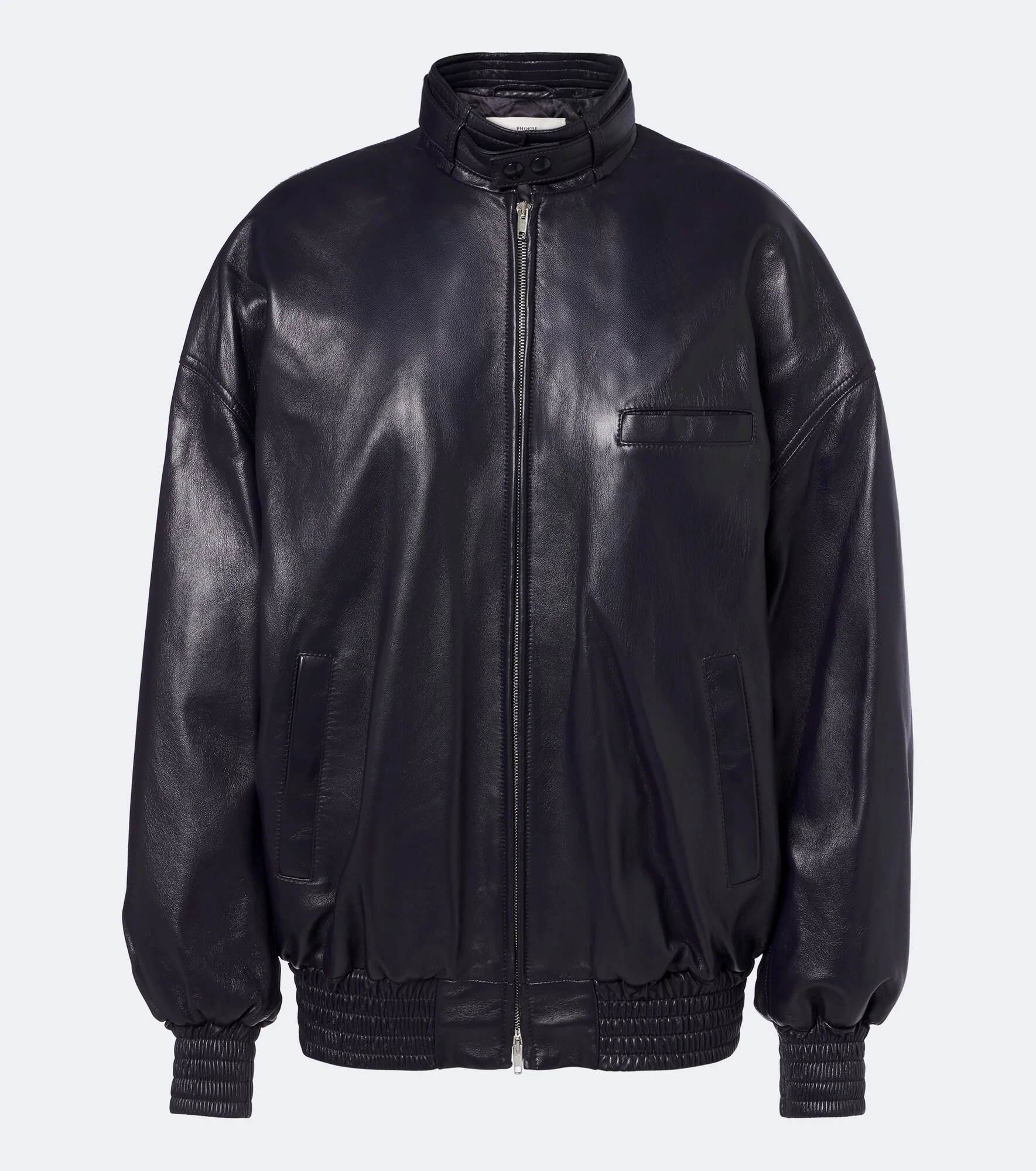 Leather bomber jacket - 1