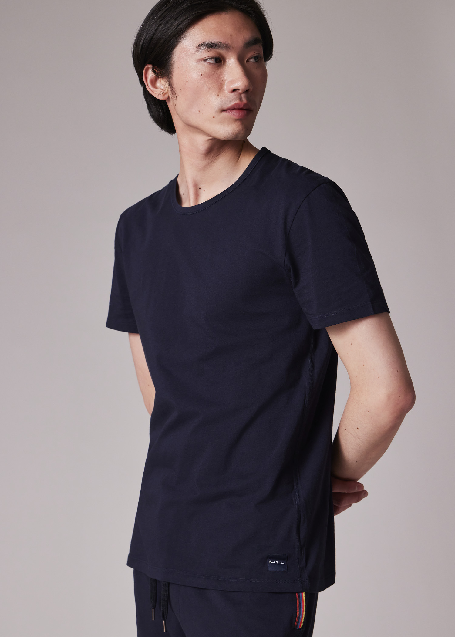 Navy Cotton Lounge T-Shirt - 5
