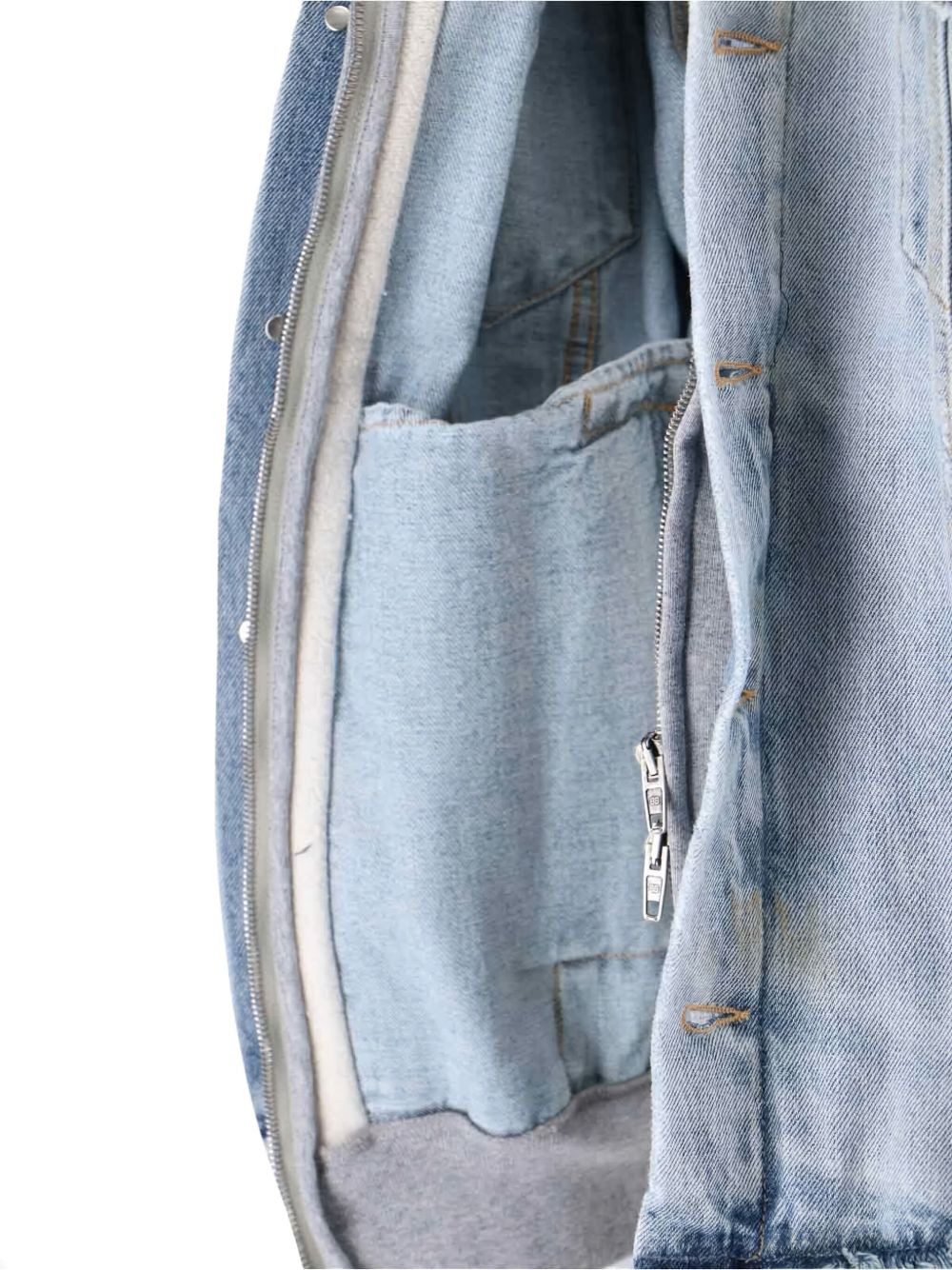 hooded denim jacket - 5