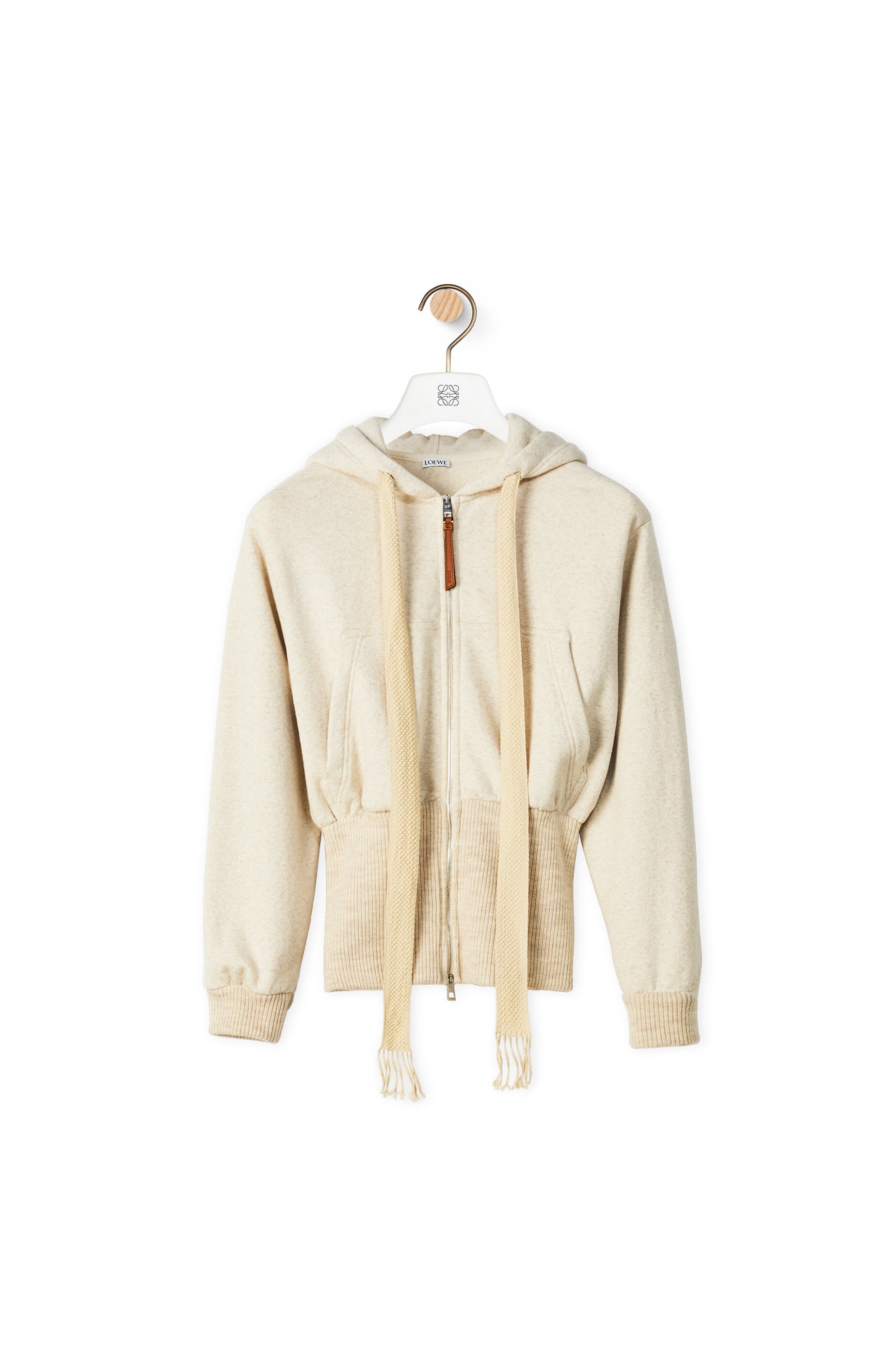 Hooded zip jacket in cotton - 1