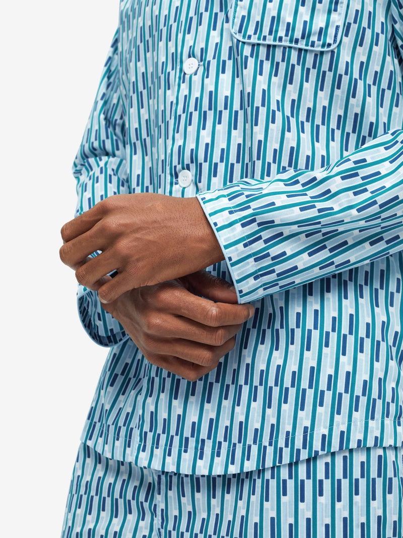 Men's Modern Fit Pyjamas Ledbury 53 Cotton Batiste Multi - 7