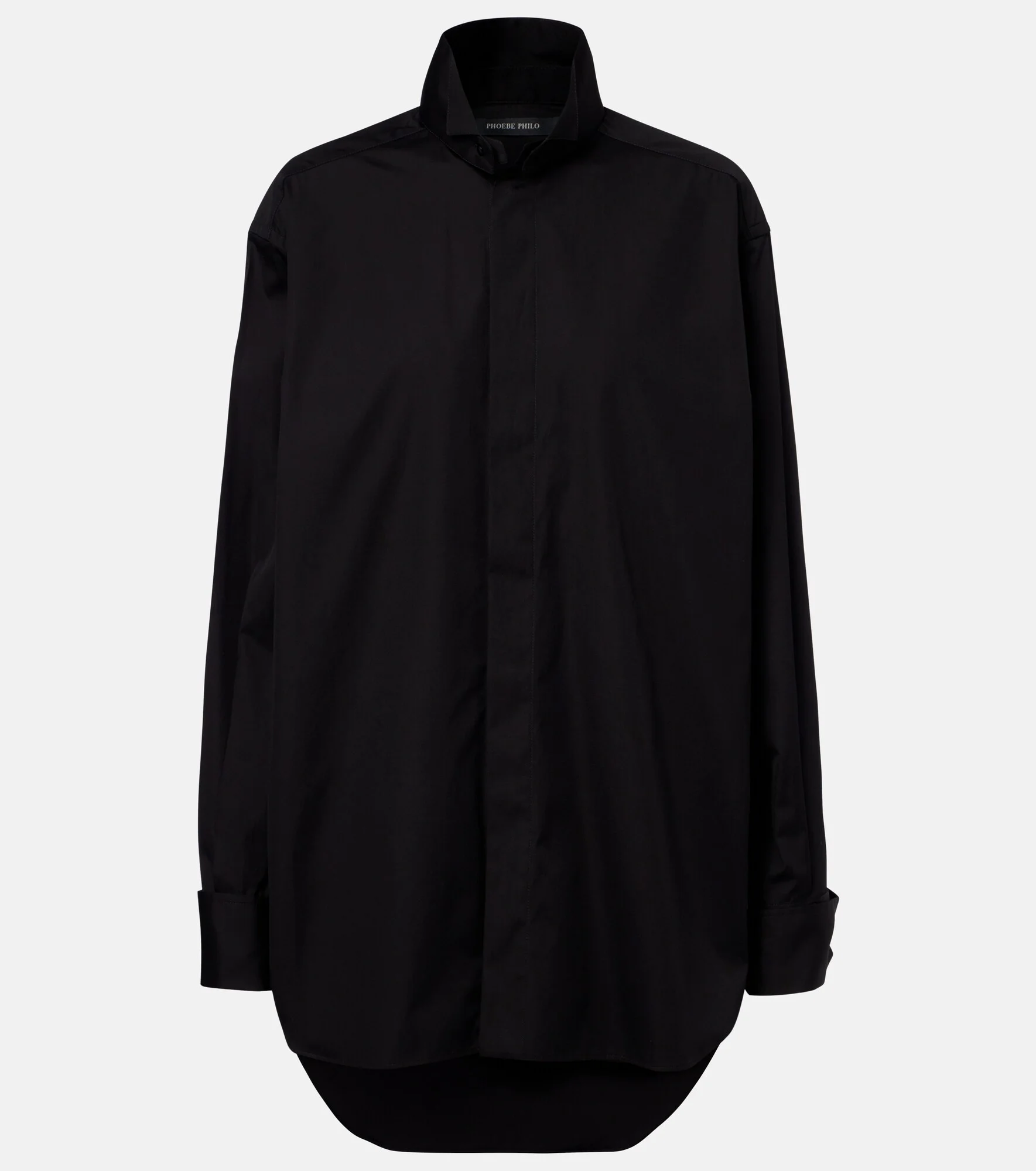 Oversized cotton poplin shirt - 1