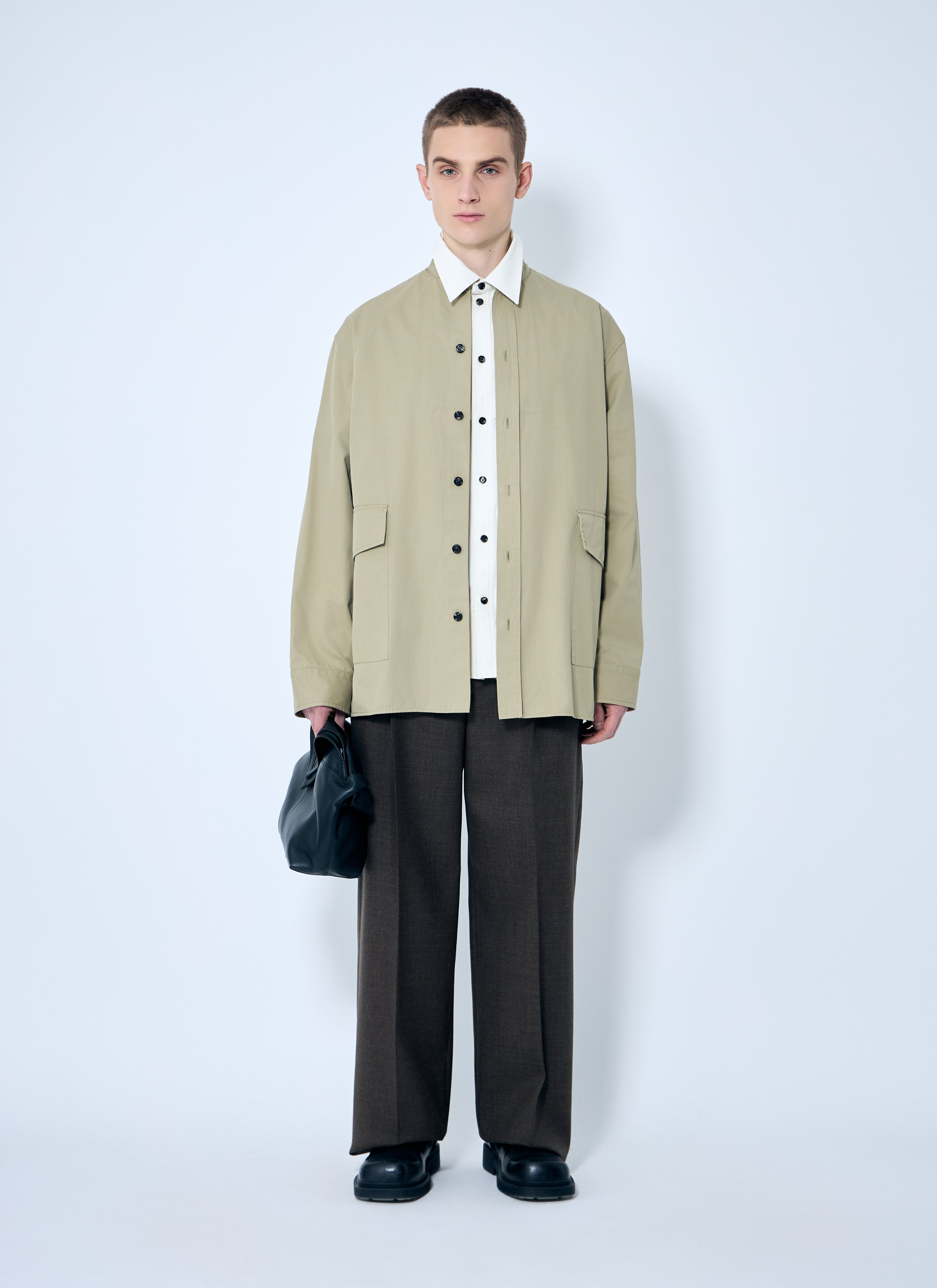 Bottega Veneta Men Light-Cotton Twill Shirt - 2