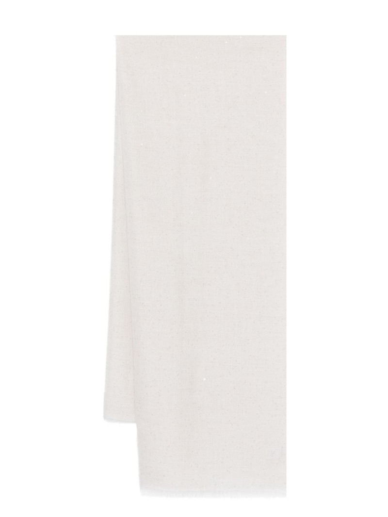 Brunello Cucinelli sequin-detailed scarf outlook