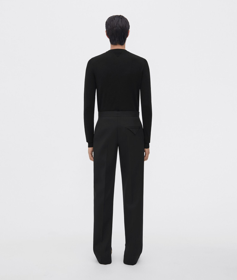 slim leg compact wool trousers 3
