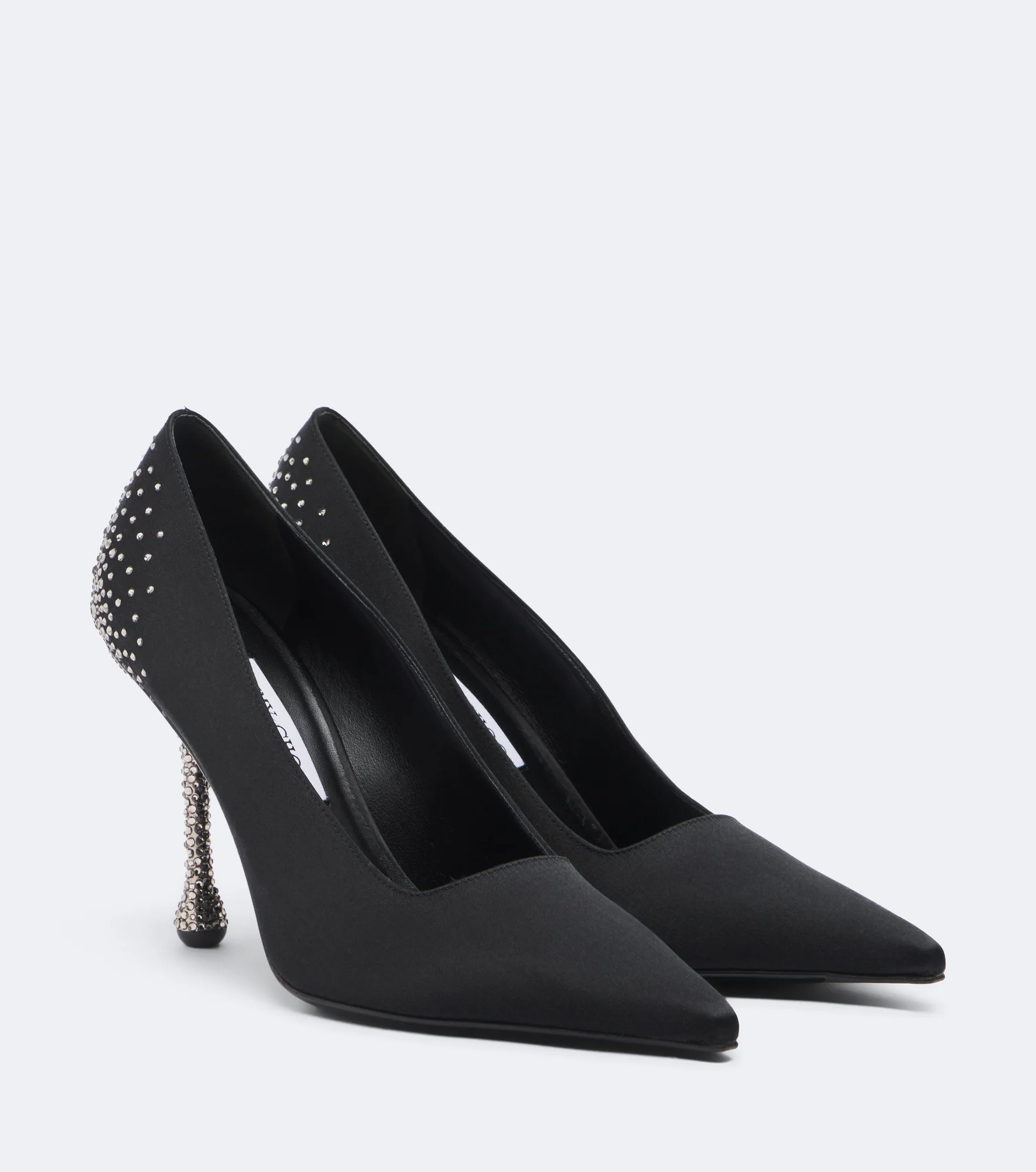 Ixia crystal-embellished satin pumps - 1