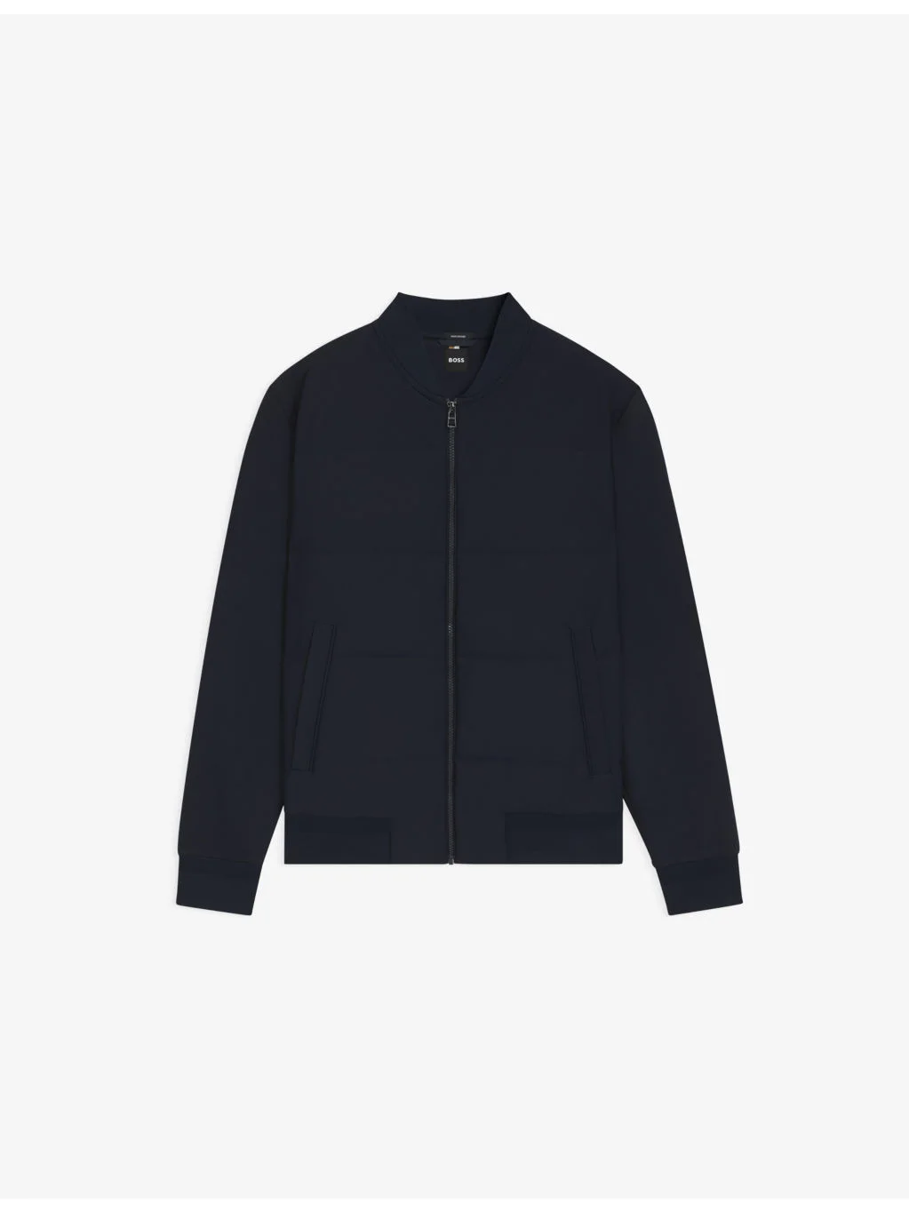 Padded-Panel Zipped Cotton Sweatshirt - 1
