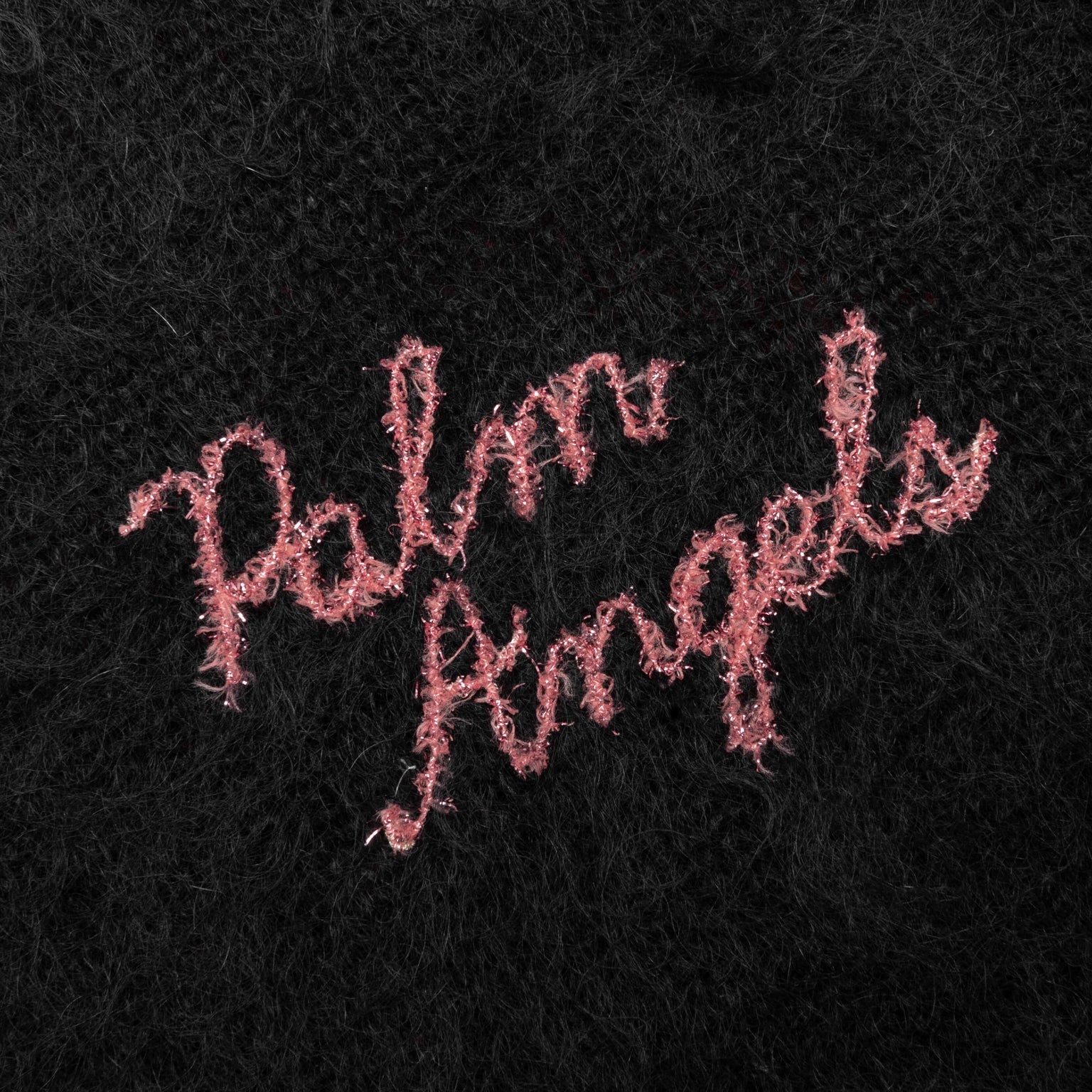 PALM ANGELS THE PALM SWEATER INTARSIA - BLACK/FUCHSIA - 3