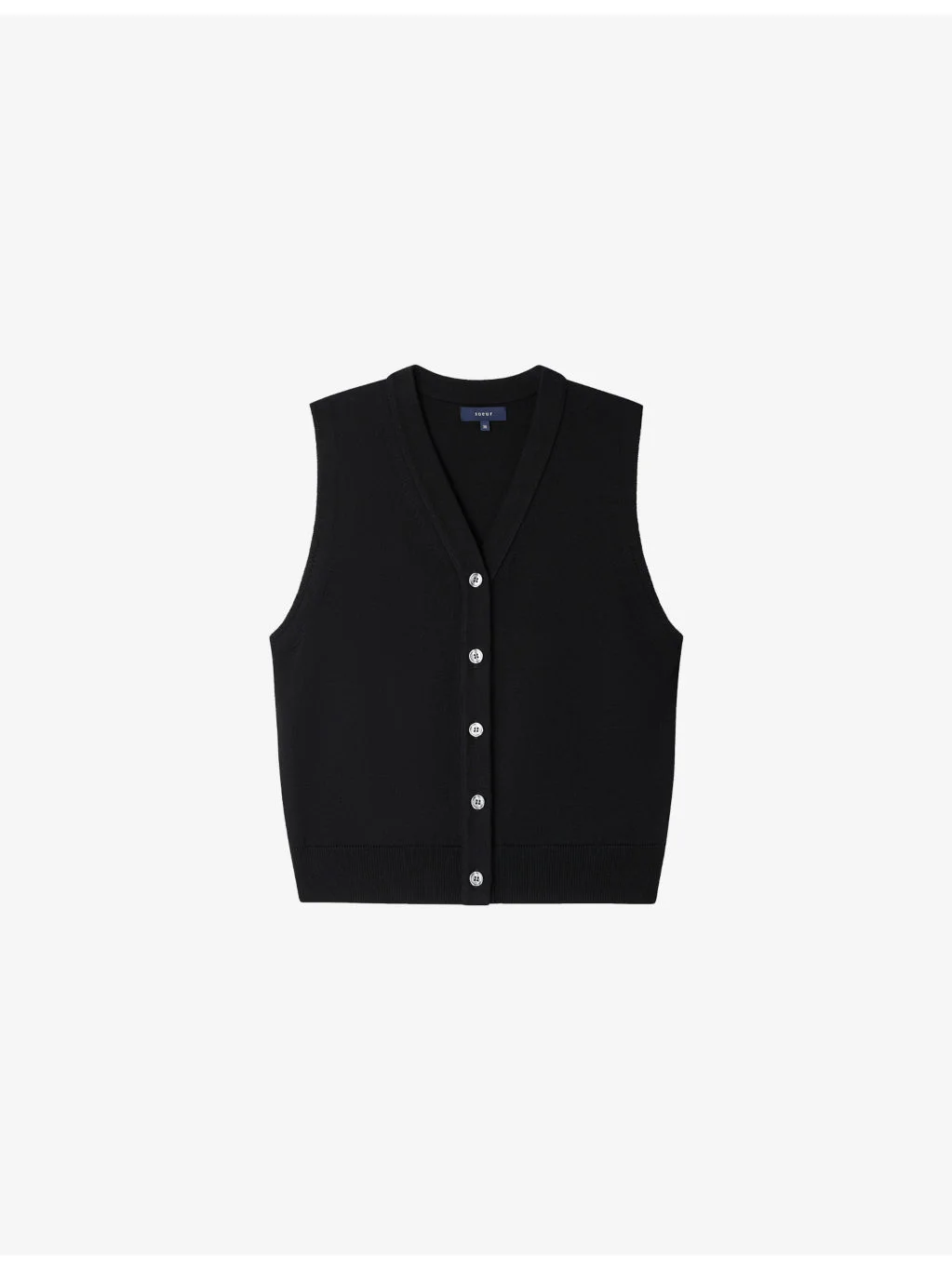 Chiara Sleeveless Wool Cardigan - 1