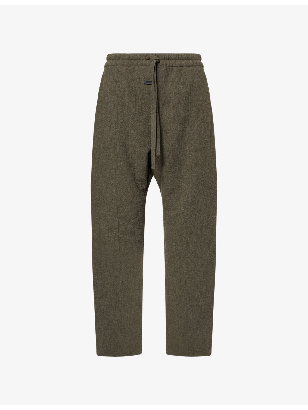 Drawstring Wide-Leg Wool-Blend Trousers - 1