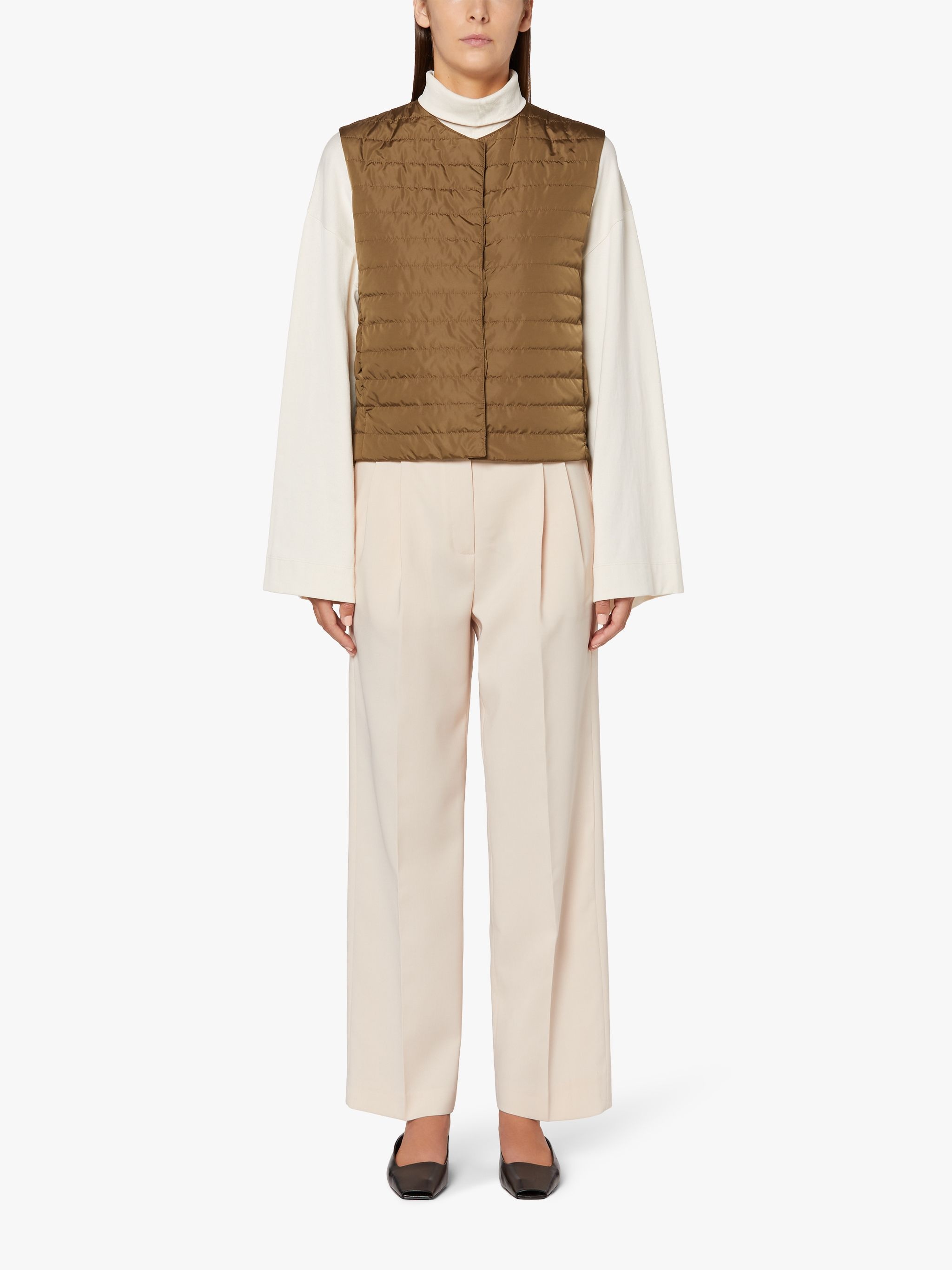 ISABEL MOCHA NYLON LINER VEST | LQV-007 - 3
