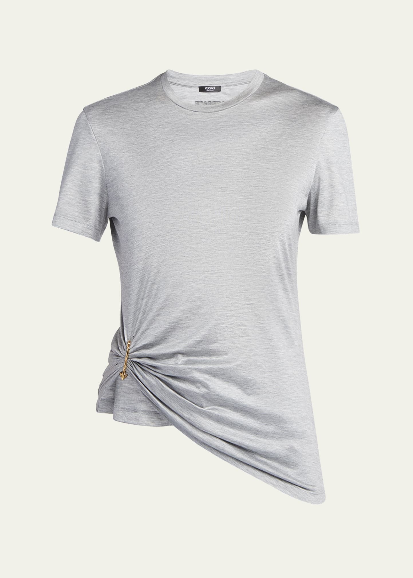 Medusa Pin-Gathered Jersey T-Shirt - 1