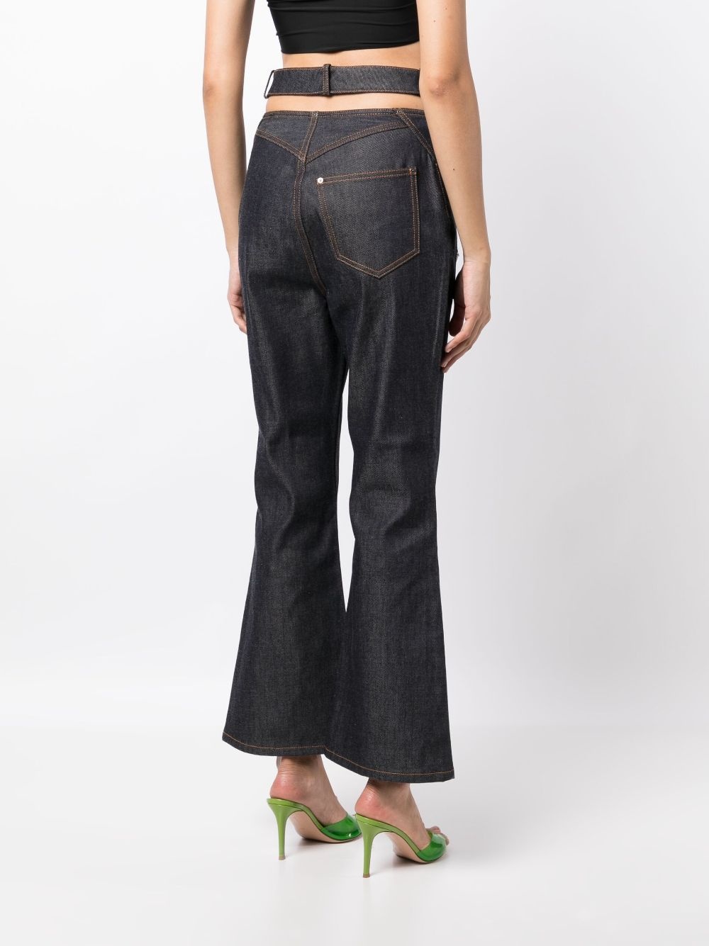 Butterfly cut-out flared jeans - 4