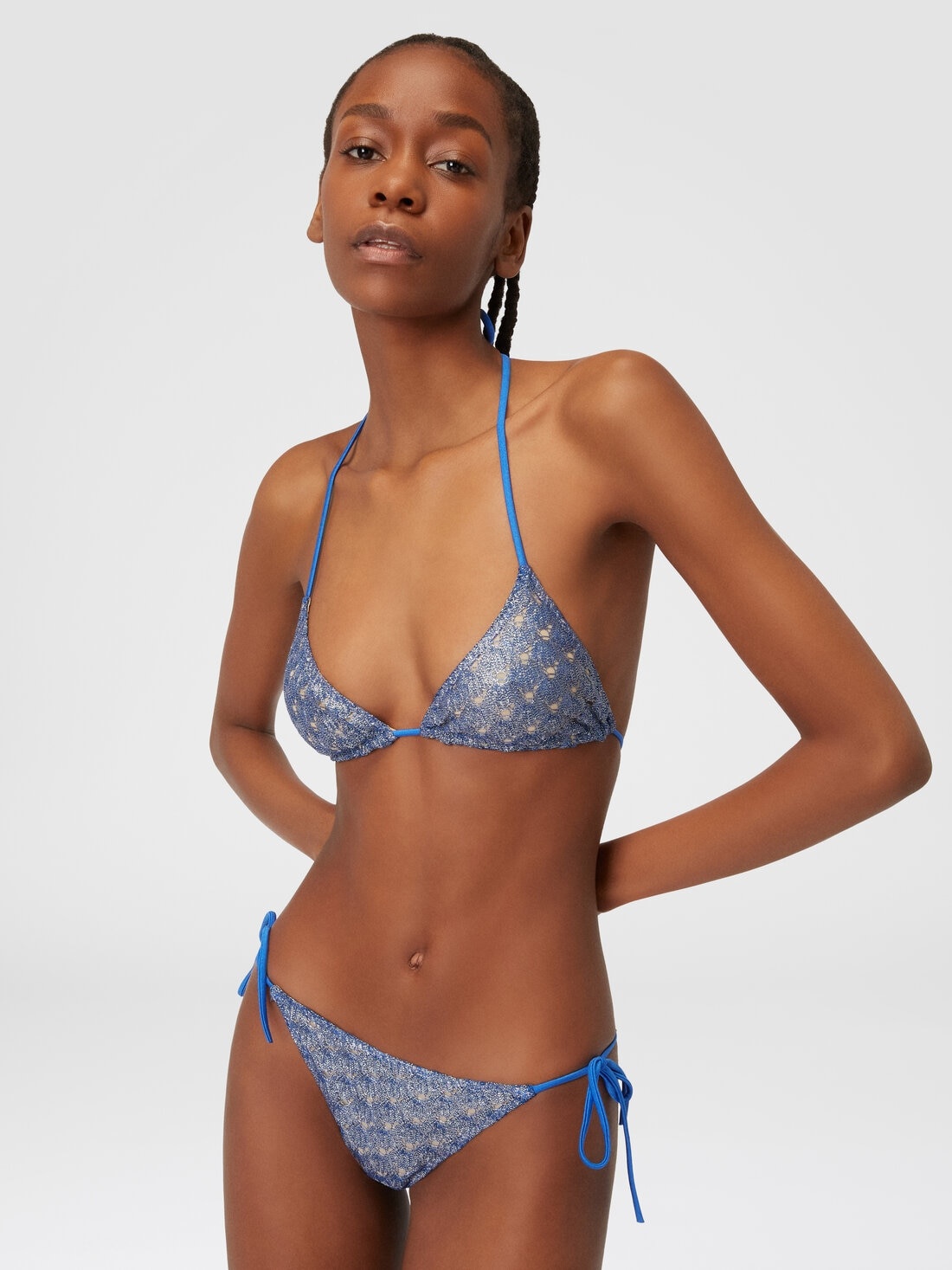 Lace-effect bikini with lining - 4