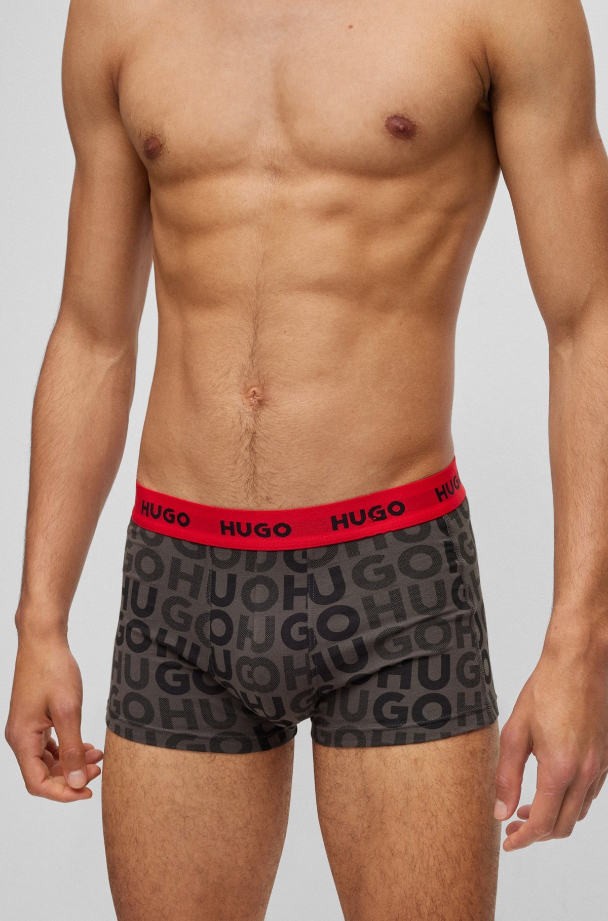 TRIPLE-PACK OF STRETCH-COTTON TRUNKS WITH LOGO WAISTBANDS - 4