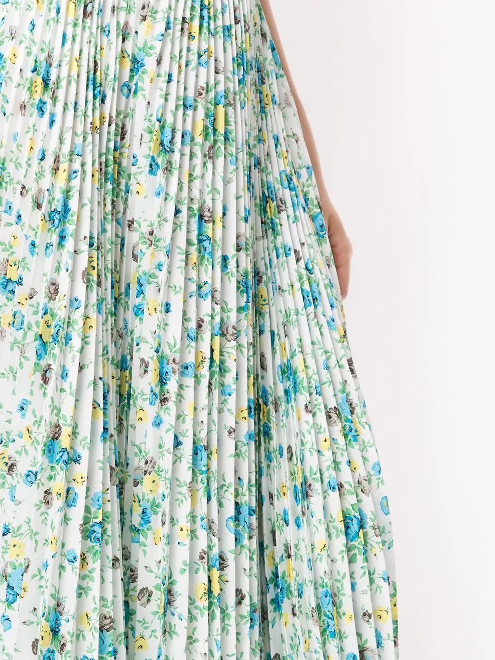 floral print pleated midi skirt - 5