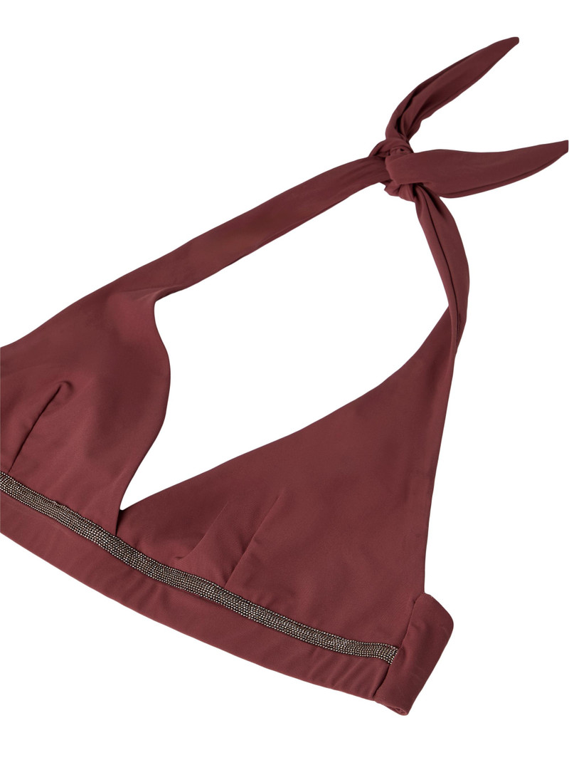 Women's Techno Jersey Bikini Top - Bordeaux 4