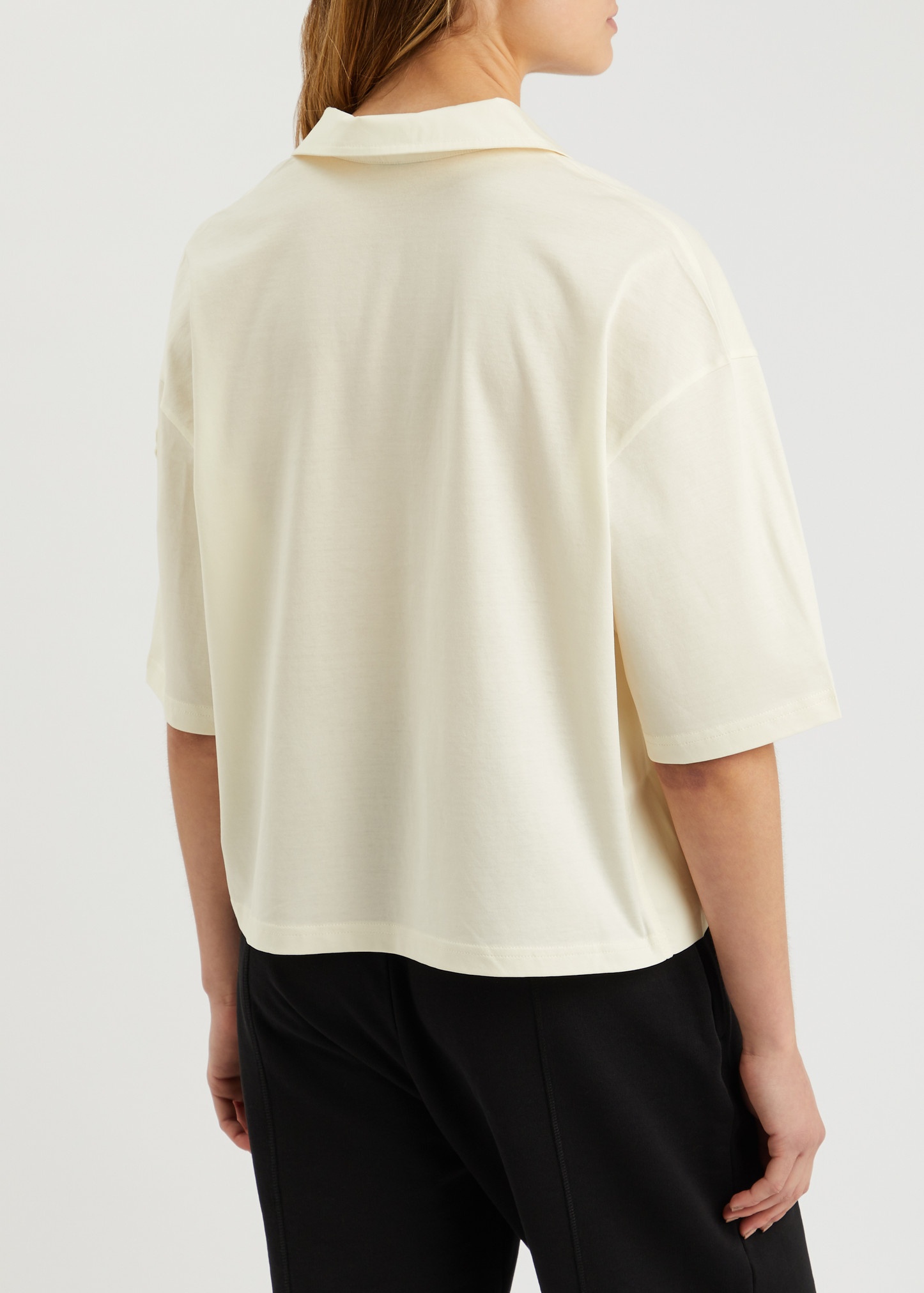 Panelled cotton polo shirt - 3